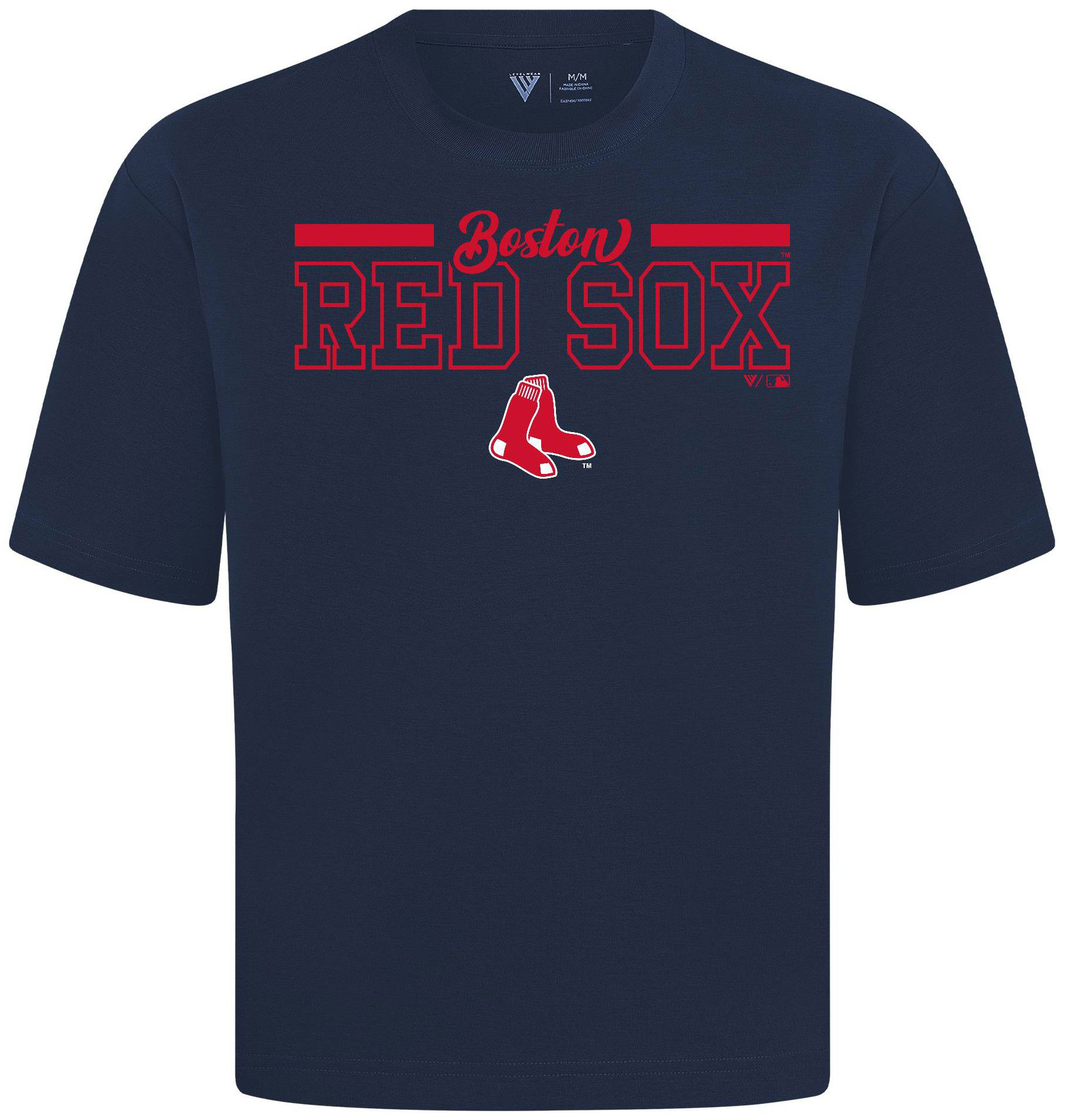 Levelwear Men's Boston Red Sox Navy Luxe Logo T-Shirt