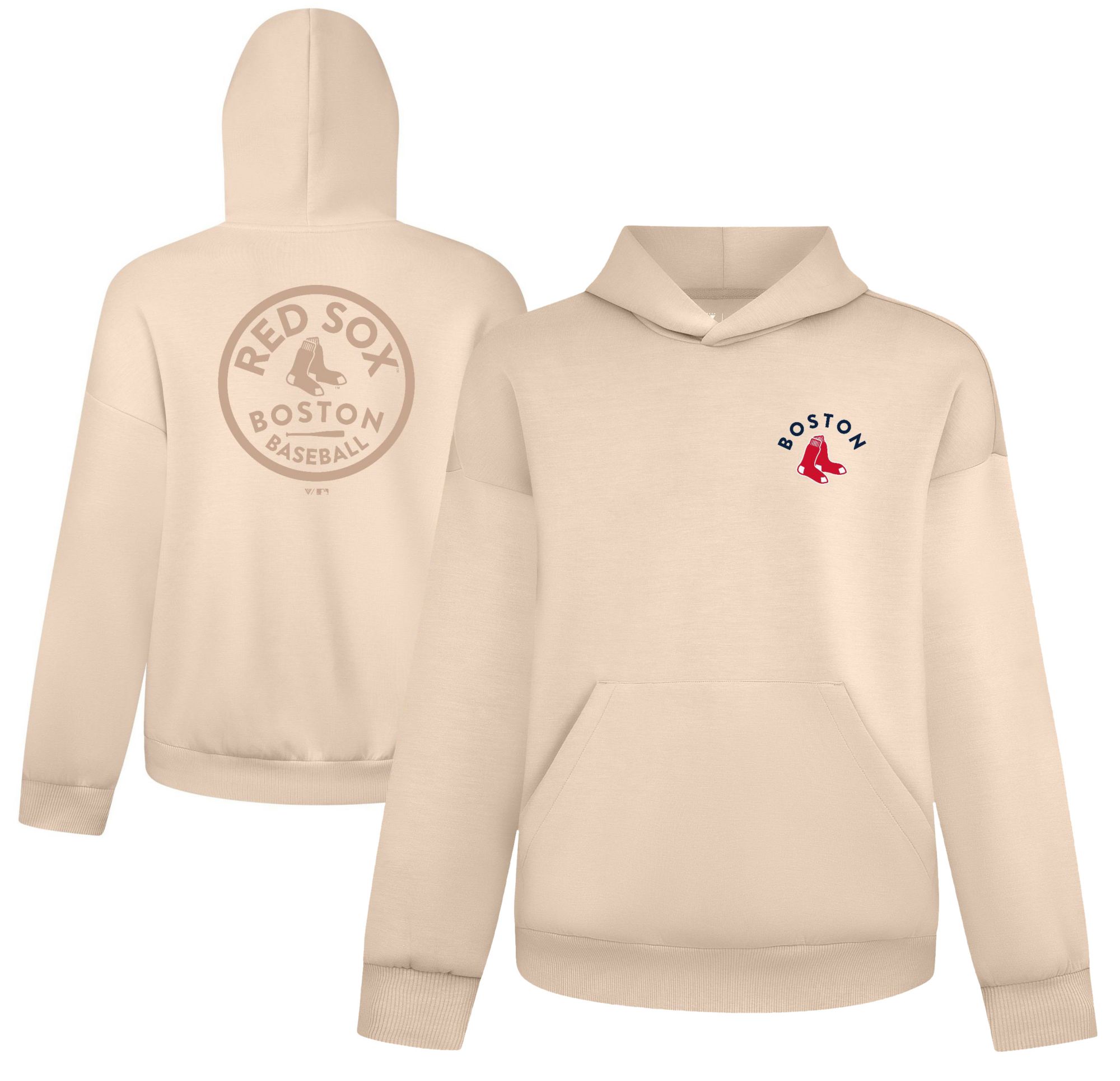 Levelwear Men's Boston Red Sox Tan Luxe Logo Pullover Hoodie