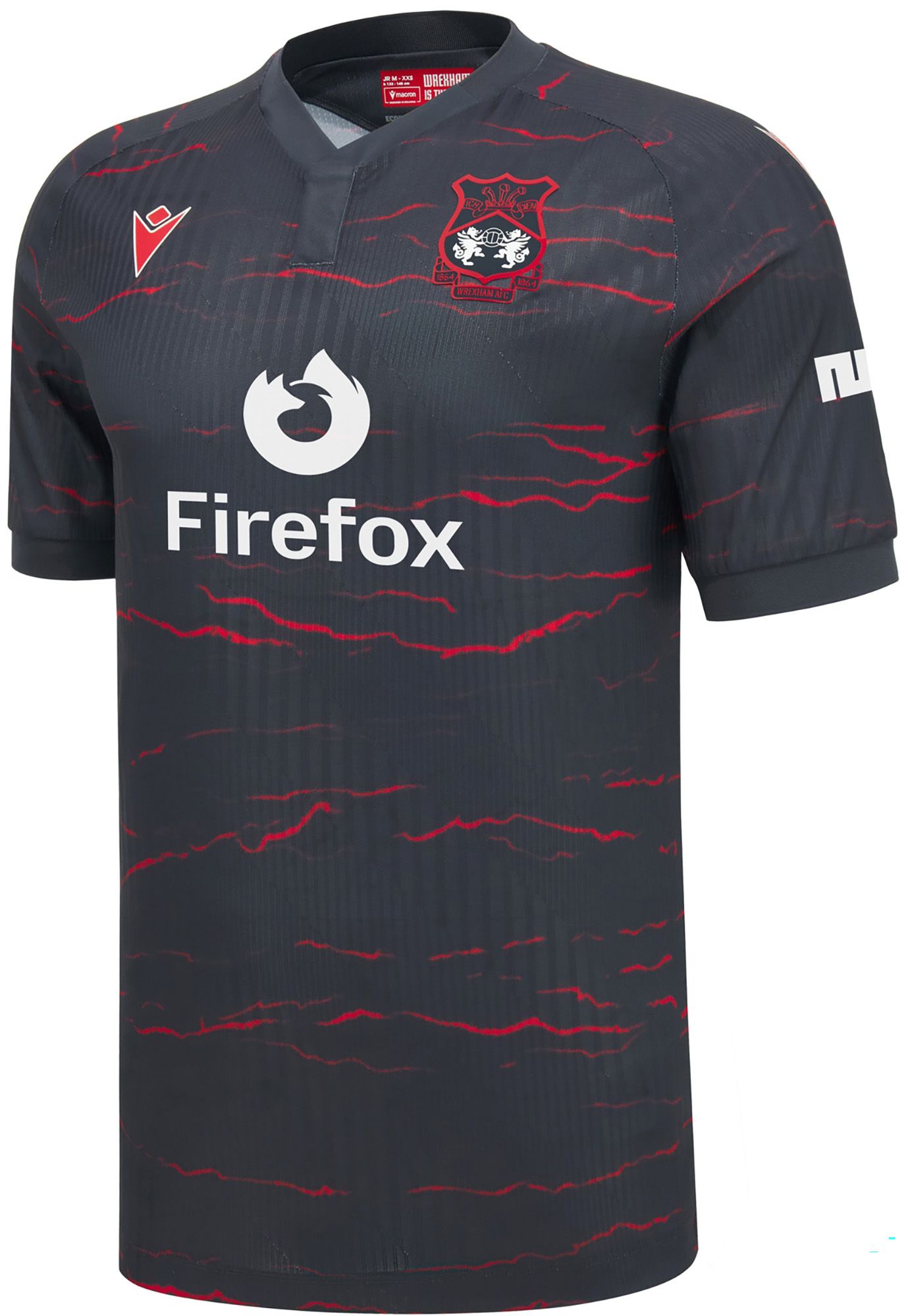 Macron Youth Wrexham 2026 Charcoal Replica Away Jersey