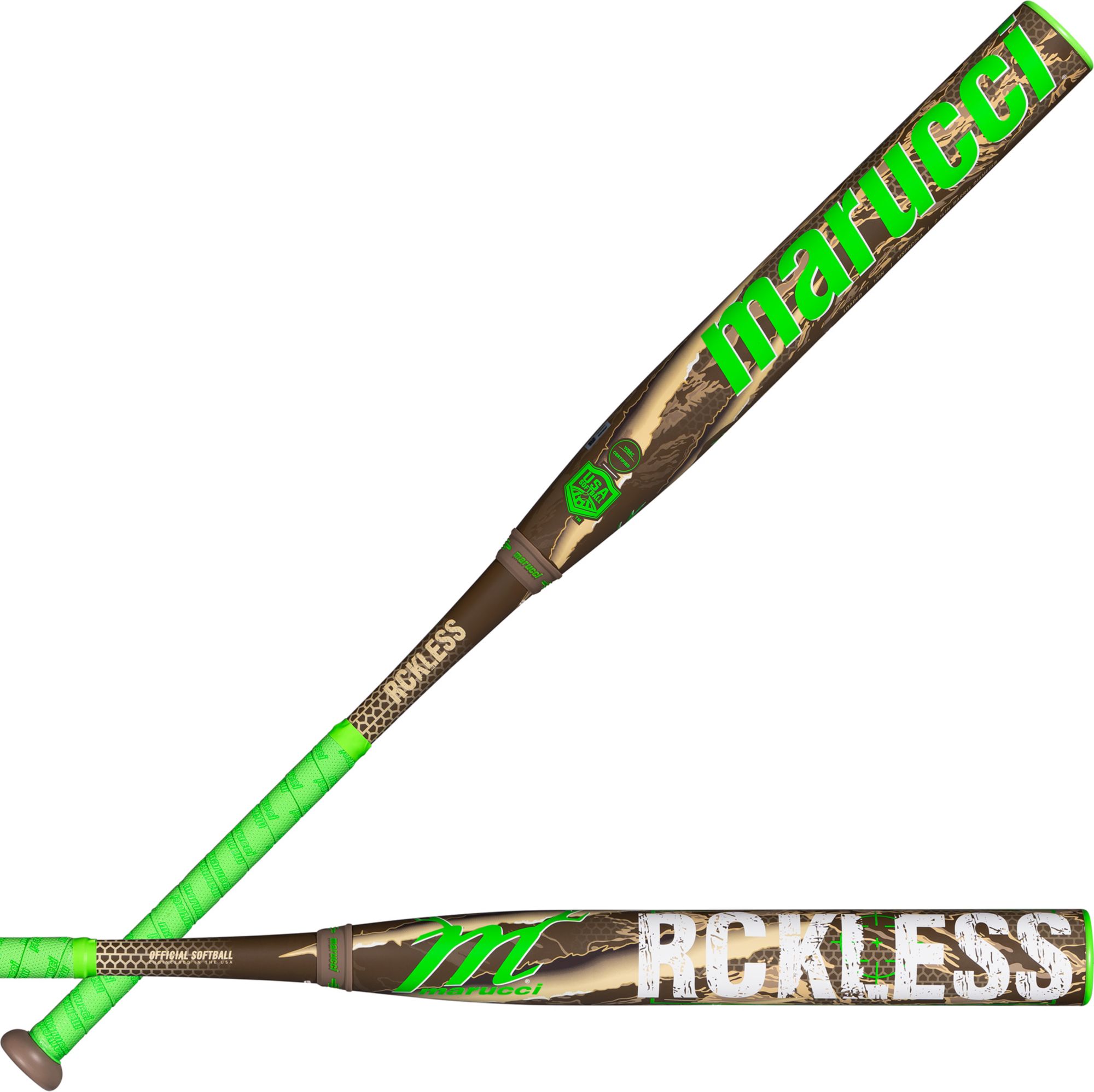 Marucci RCKLESS Camo 13" 2-Piece USA Slowpitch Bat