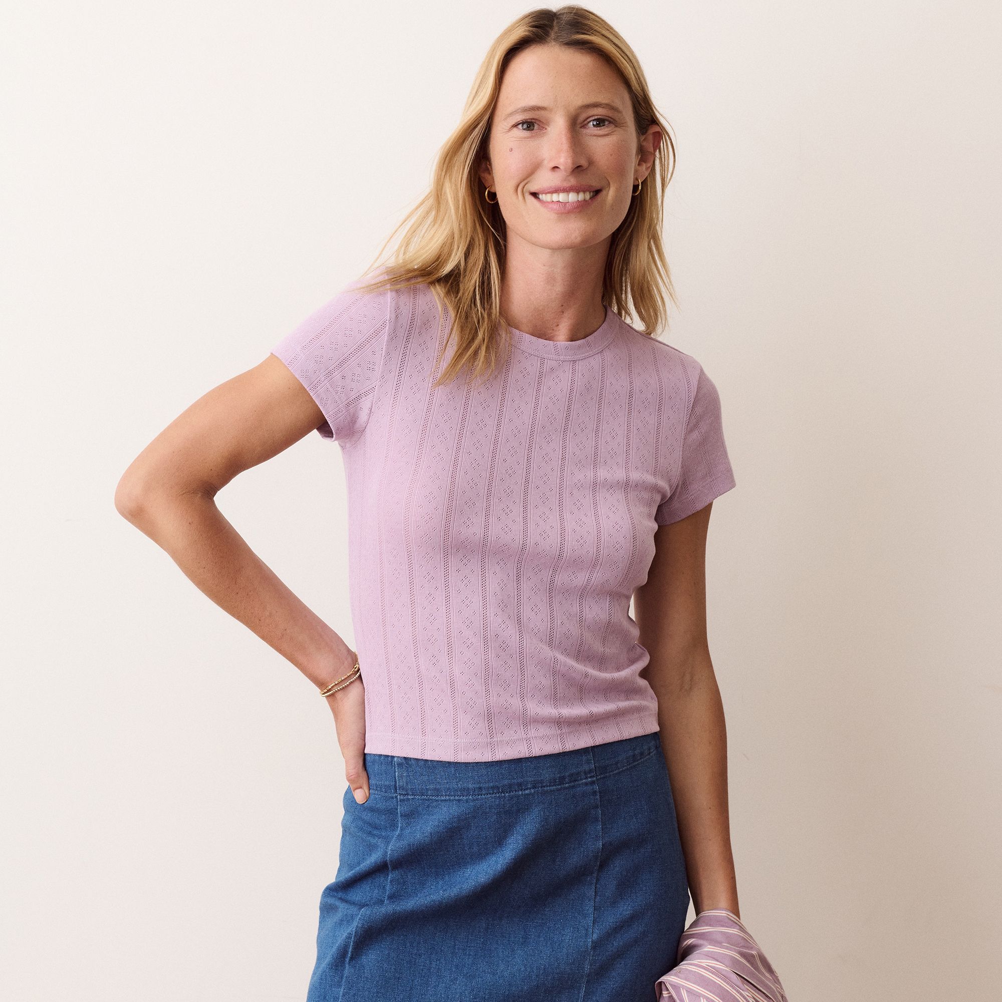 Marine Layer Women's Lexi Pointelle Tee