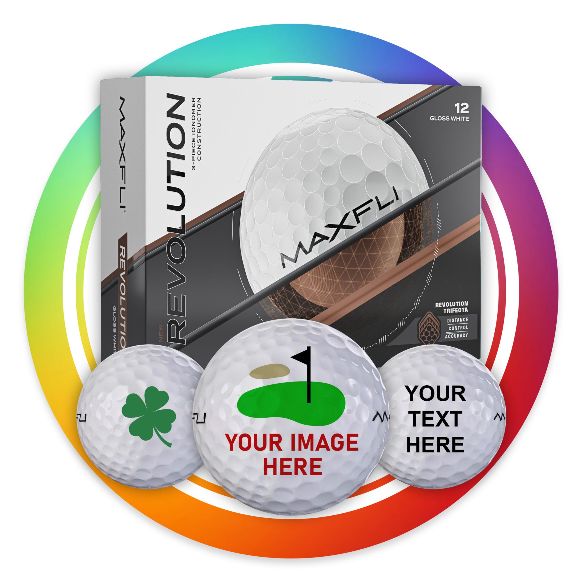 Maxfli Revolution Personalized Golf Balls