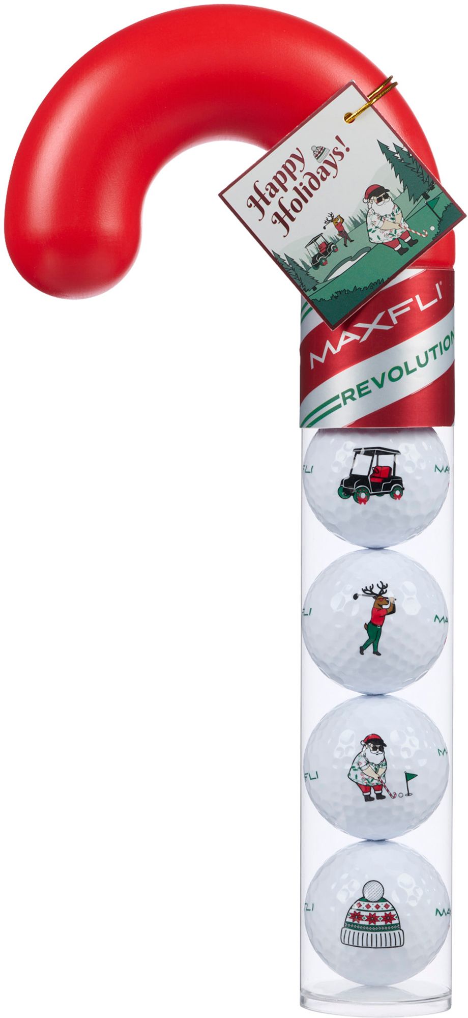 Maxfli Revolution Candy Cane Golf Balls, Men's, Green