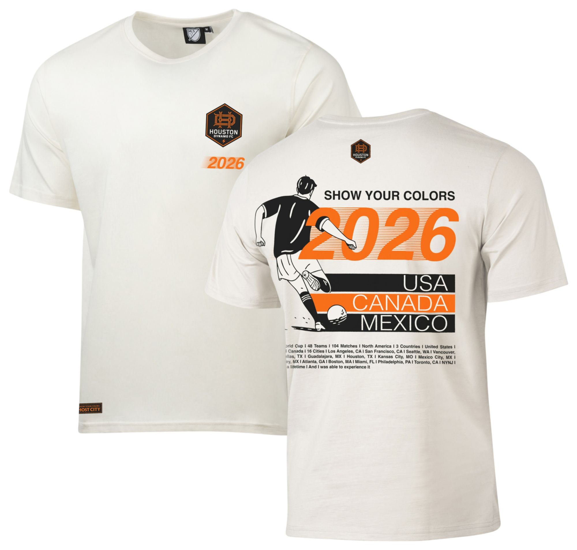 Sport Design Sweden Adult Houston Dynamo Off-White 2026 T-Shirt