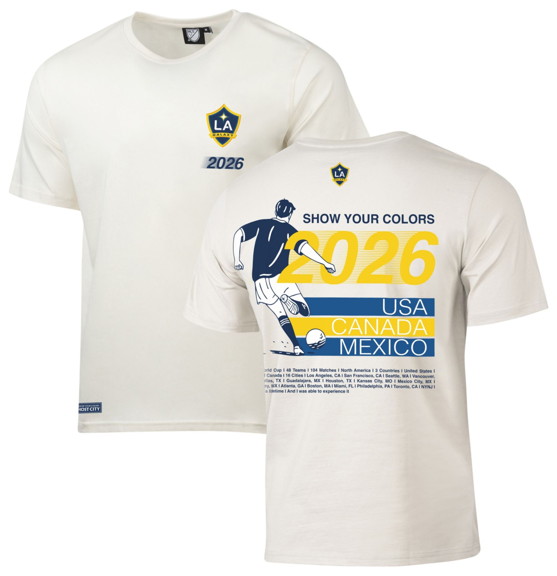 Sport Design Sweden Adult Los Angeles Galaxy White 2026 T-Shirt