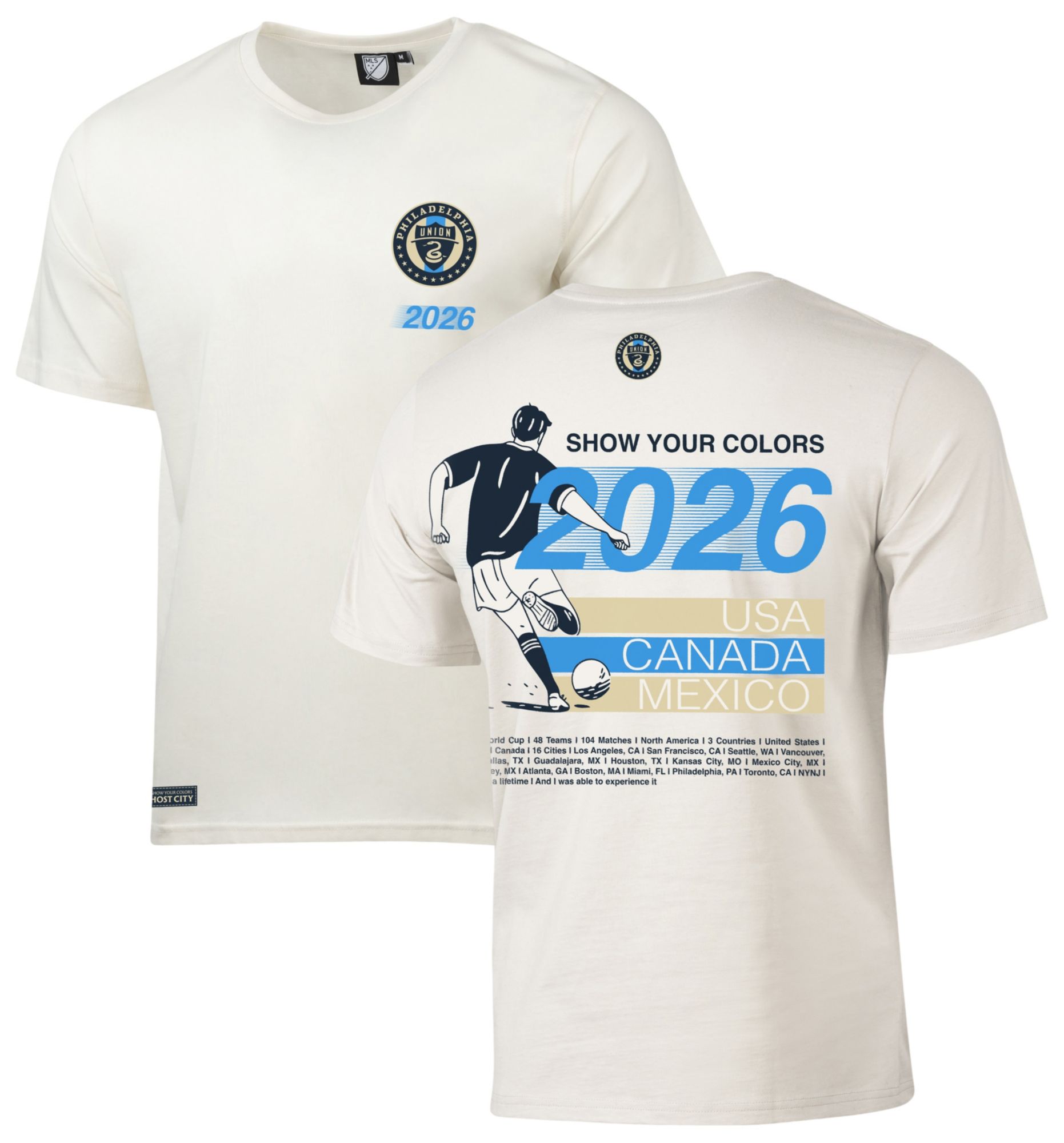 Sport Design Sweden Adult Philadelphia Union Off-White 2026 T-Shirt