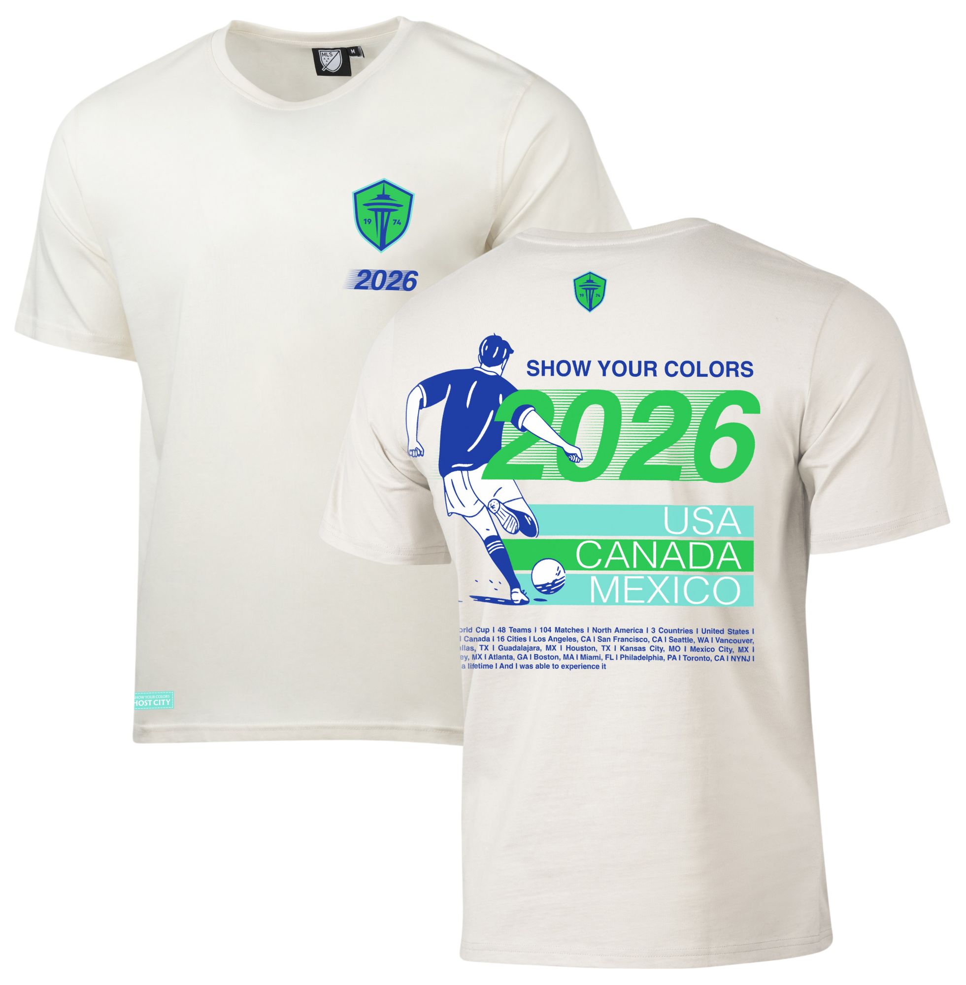 Sport Design Sweden Adult Seattle Sounders White 2026 T-Shirt