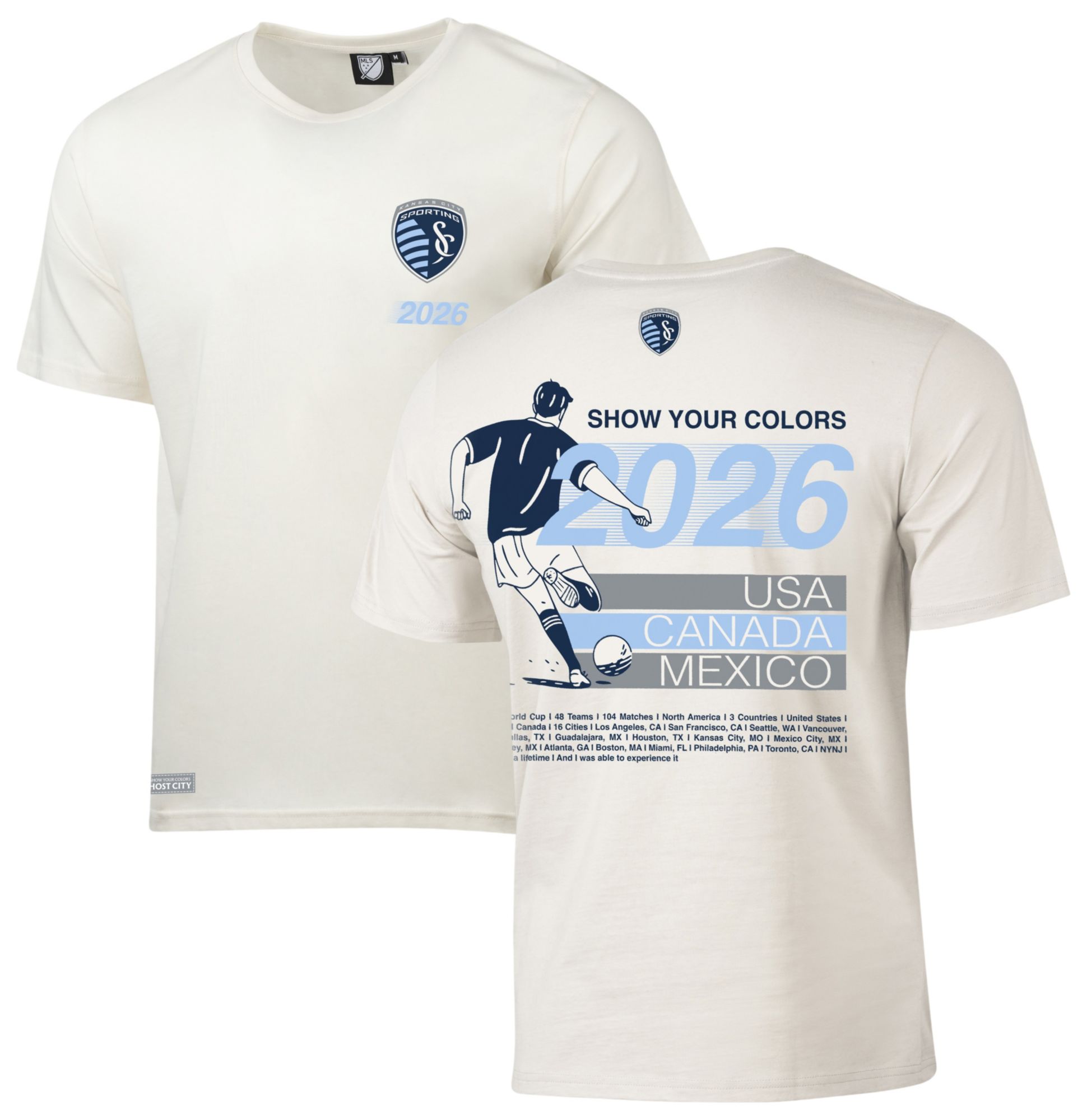 Sport Design Sweden Adult Sporting Kansas City Off-White 2026 T-Shirt