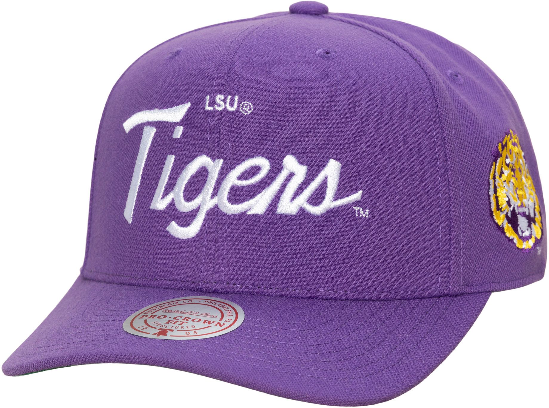 Mitchell &amp; Ness Adult LSU Tigers Purple Head Coach Pro Snapback Adjustable Hat