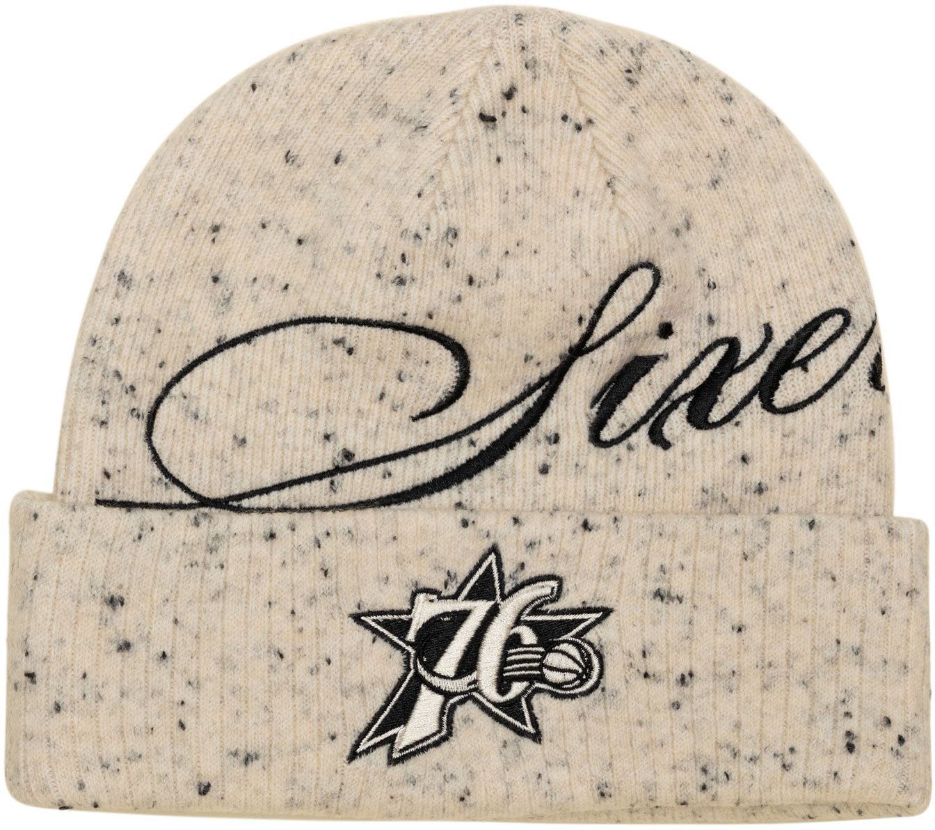 Mitchell & Ness Adult Philadelphia 76ers Hardwood Classic Knit Beanie, Women's