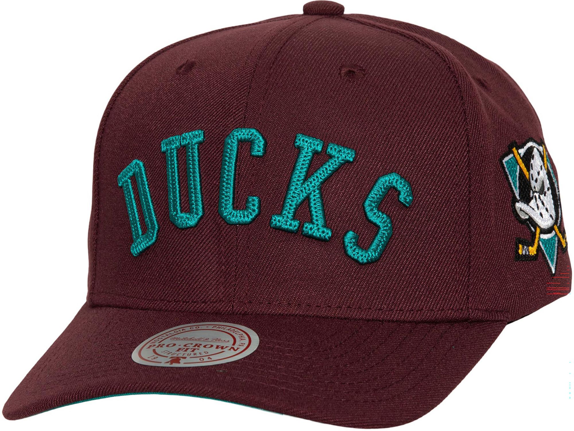 Mitchell & Ness Adult Anaheim Ducks Purple Chain Gang Pro Snapback Adjustable Hat