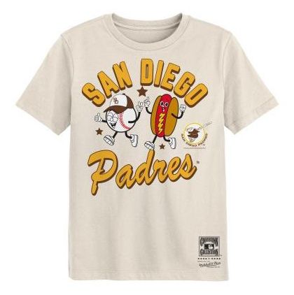 Mitchell &amp; Ness Boys' San Diego Padres Tan Snack T-Shirt