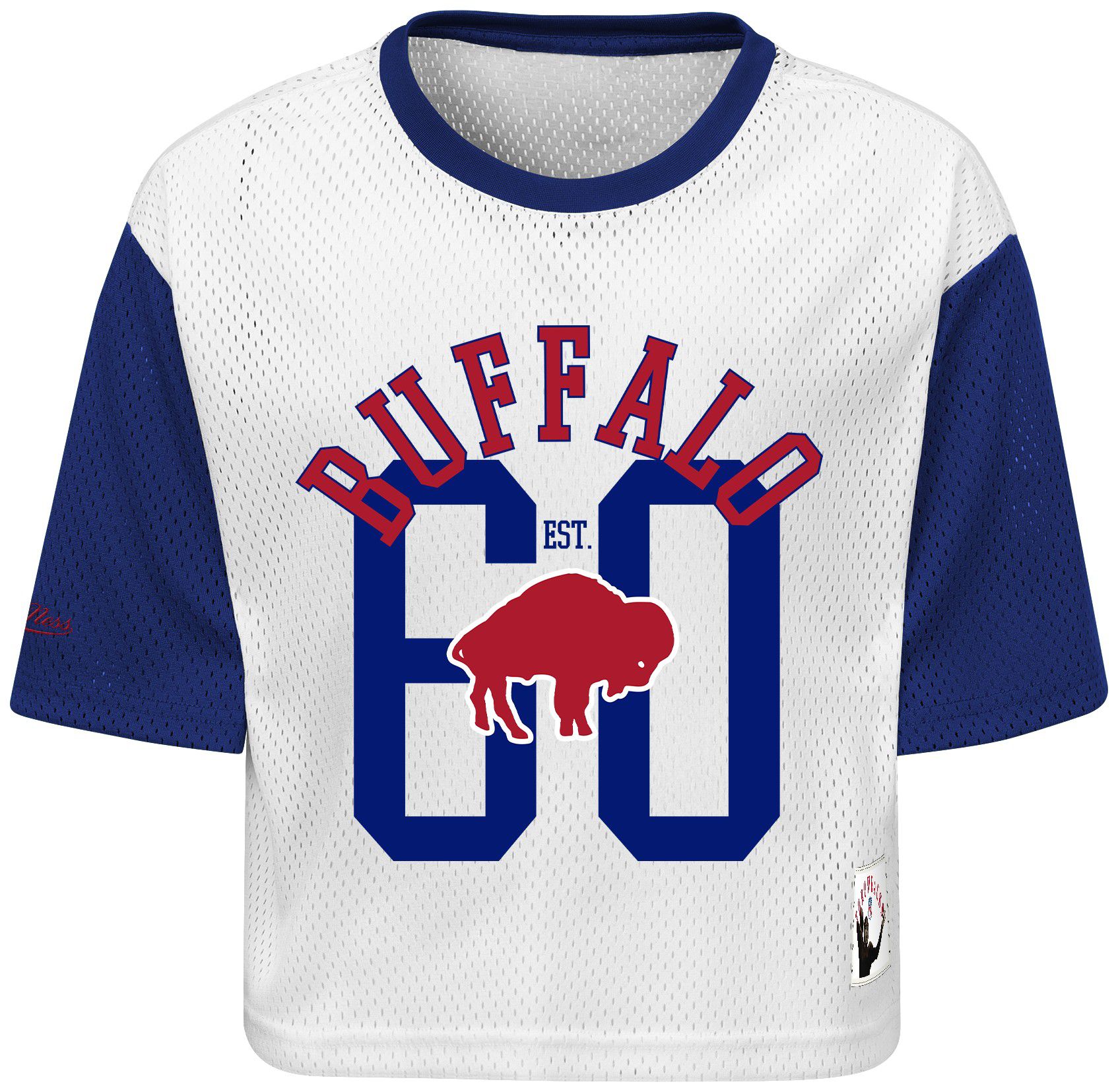Mitchell &amp; Ness Girls' Buffalo Bills White Gameday Cropped T-Shirt