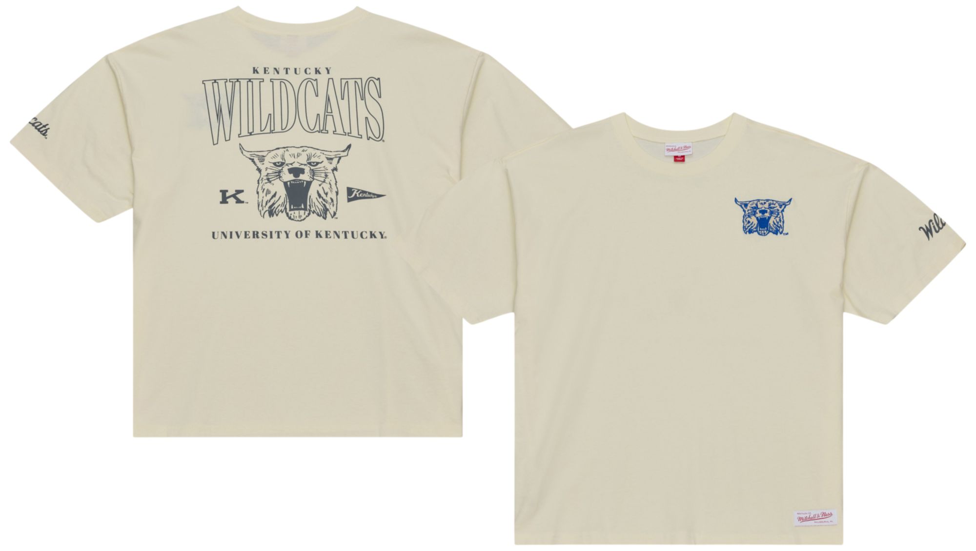 Mitchell &amp; Ness Men's Kentucky Wildcats Vintage White Heritage Hues T-Shirt