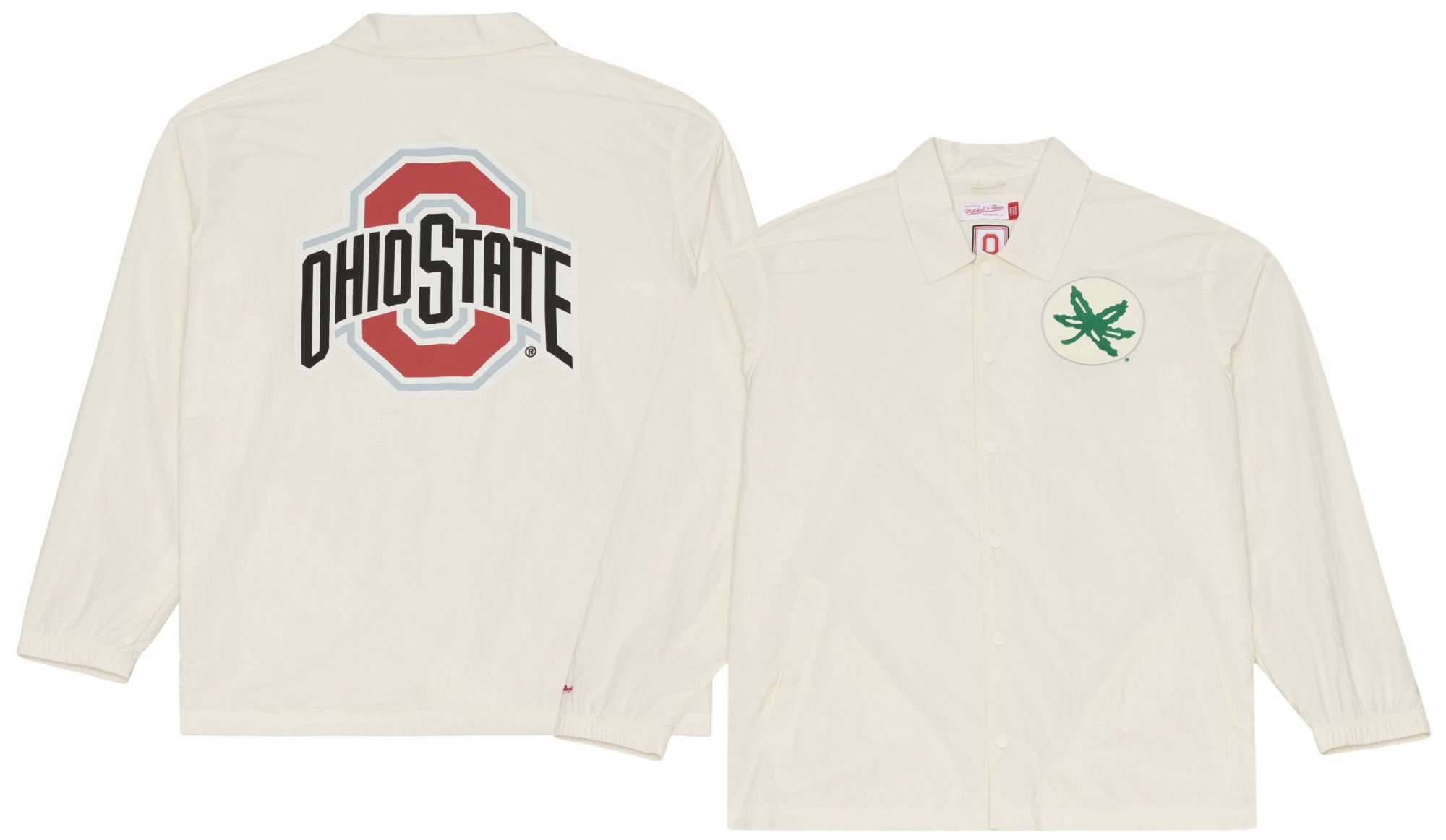 Mitchell &amp; Ness Men's Ohio State Buckeyes Coaches Jacket