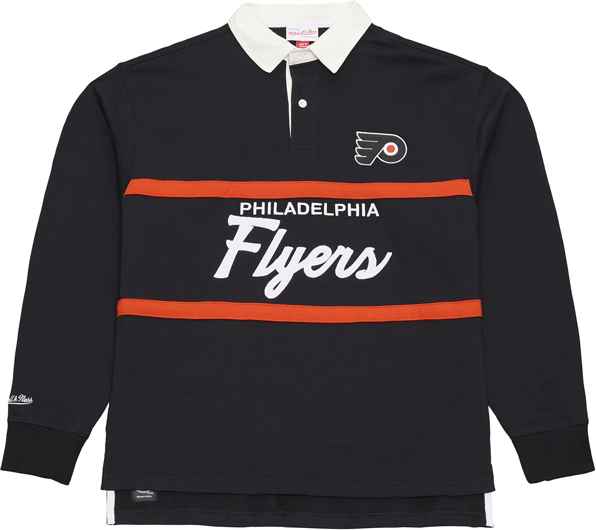 Mitchell & Ness Men's Philadelphia Flyers Hockey Club Rugby Polo
