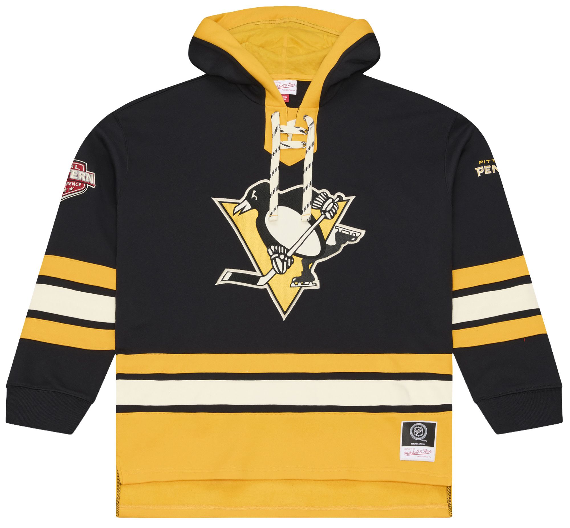 Mitchell &amp; Ness Men's Pittsburgh Penguins Lace Up Hoodie