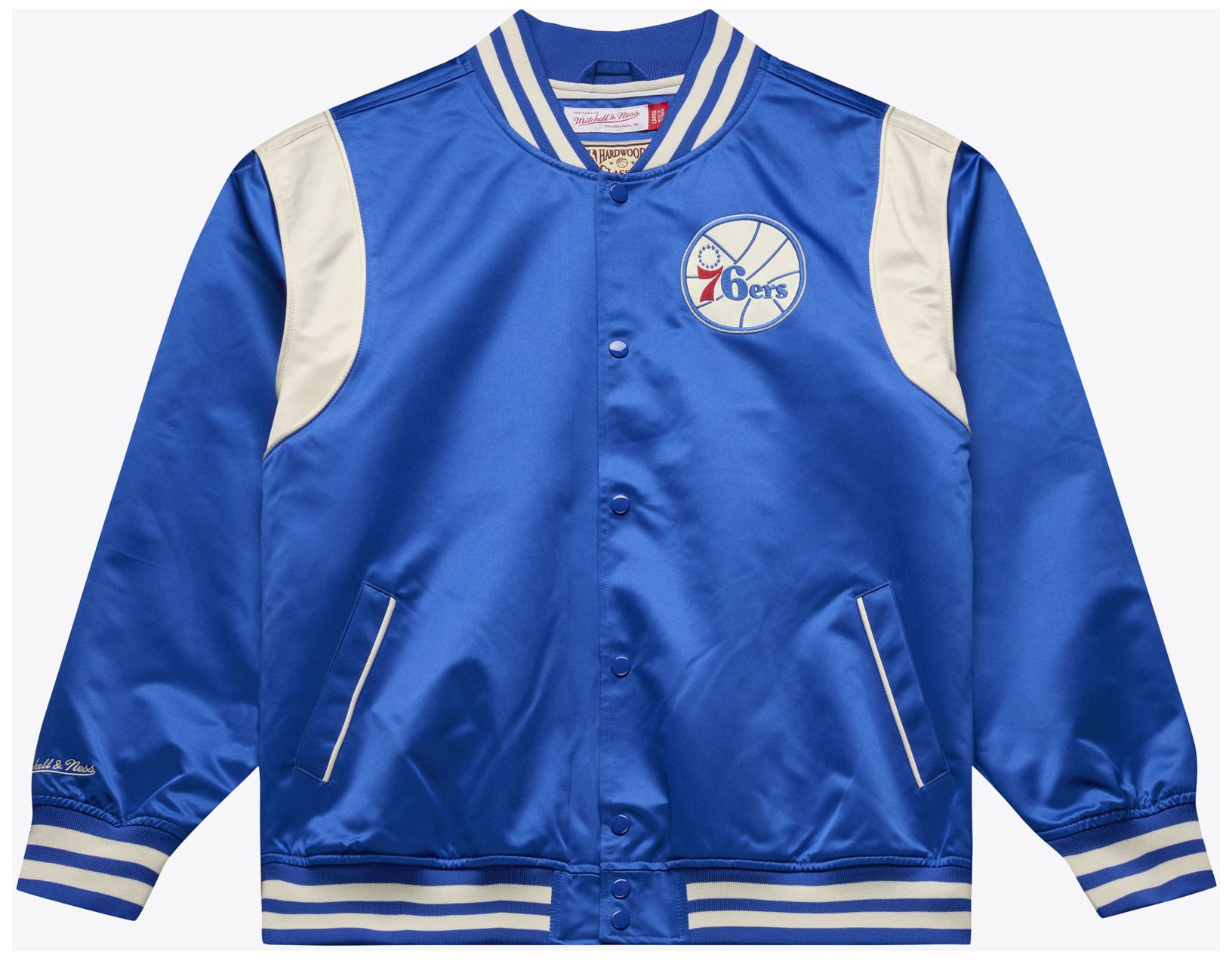Mitchell &amp; Ness Men's Philadelphia 76ers Retro Roots Satin Jacket