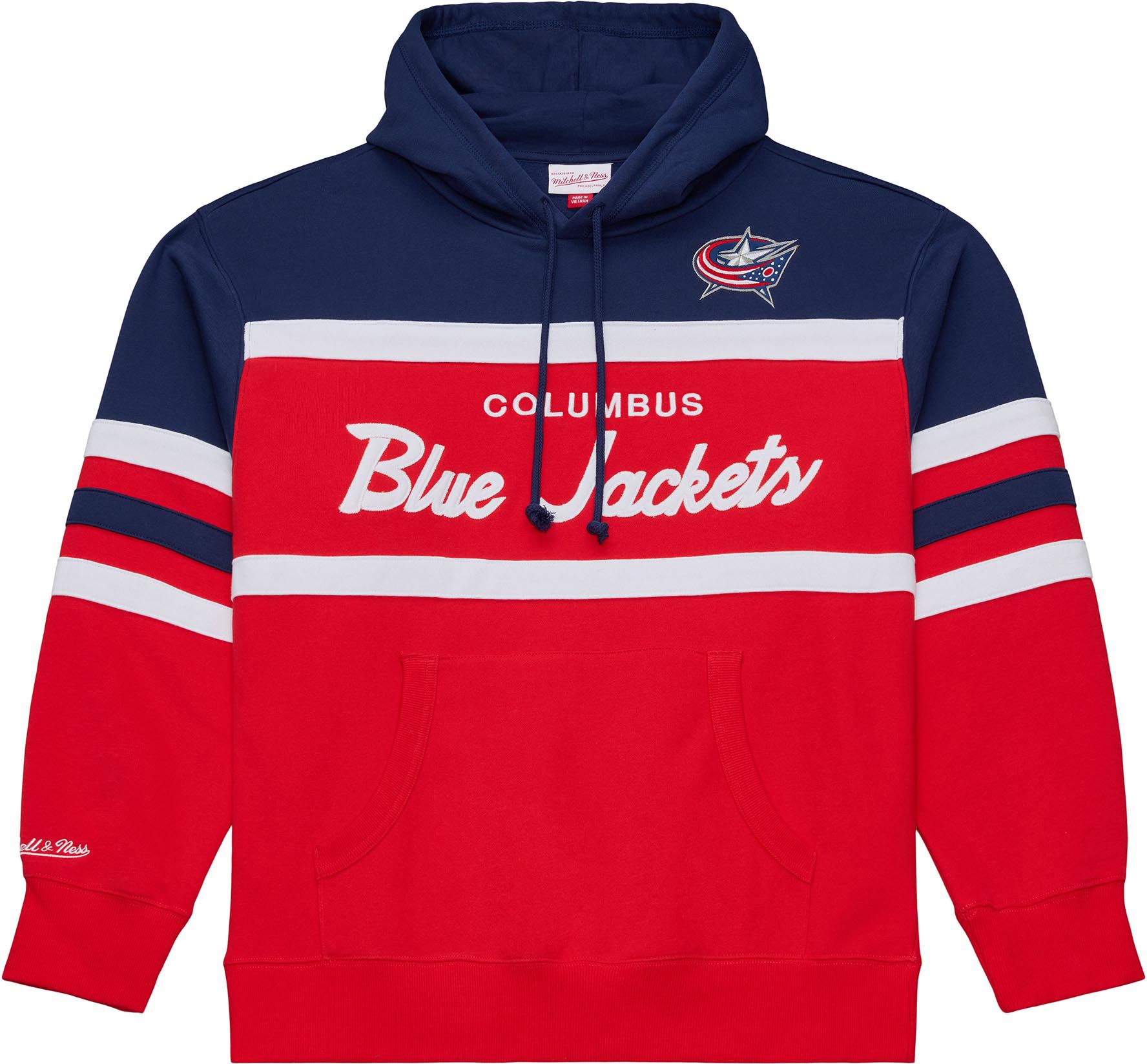Mitchell &amp; Ness Men's Columbus Blue Jackets Red Head Coach Pullover Hoodie