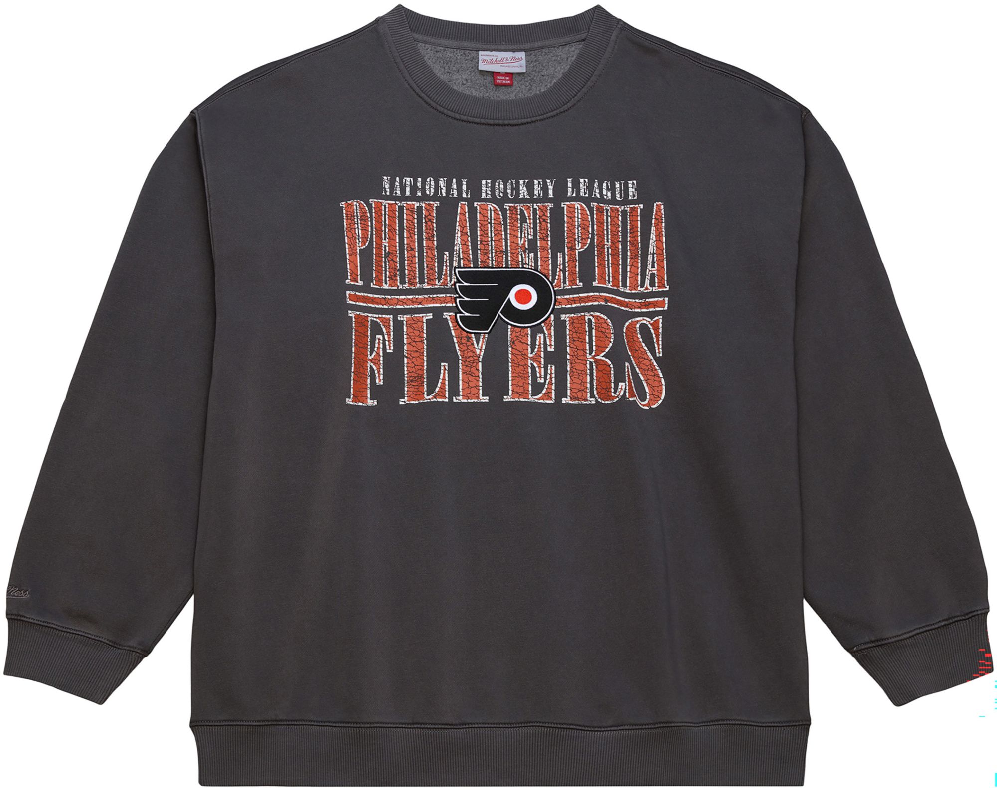 Mitchell & Ness Men's Philadelphia Flyers Black Downtown Premium Crewneck Sweatshirt