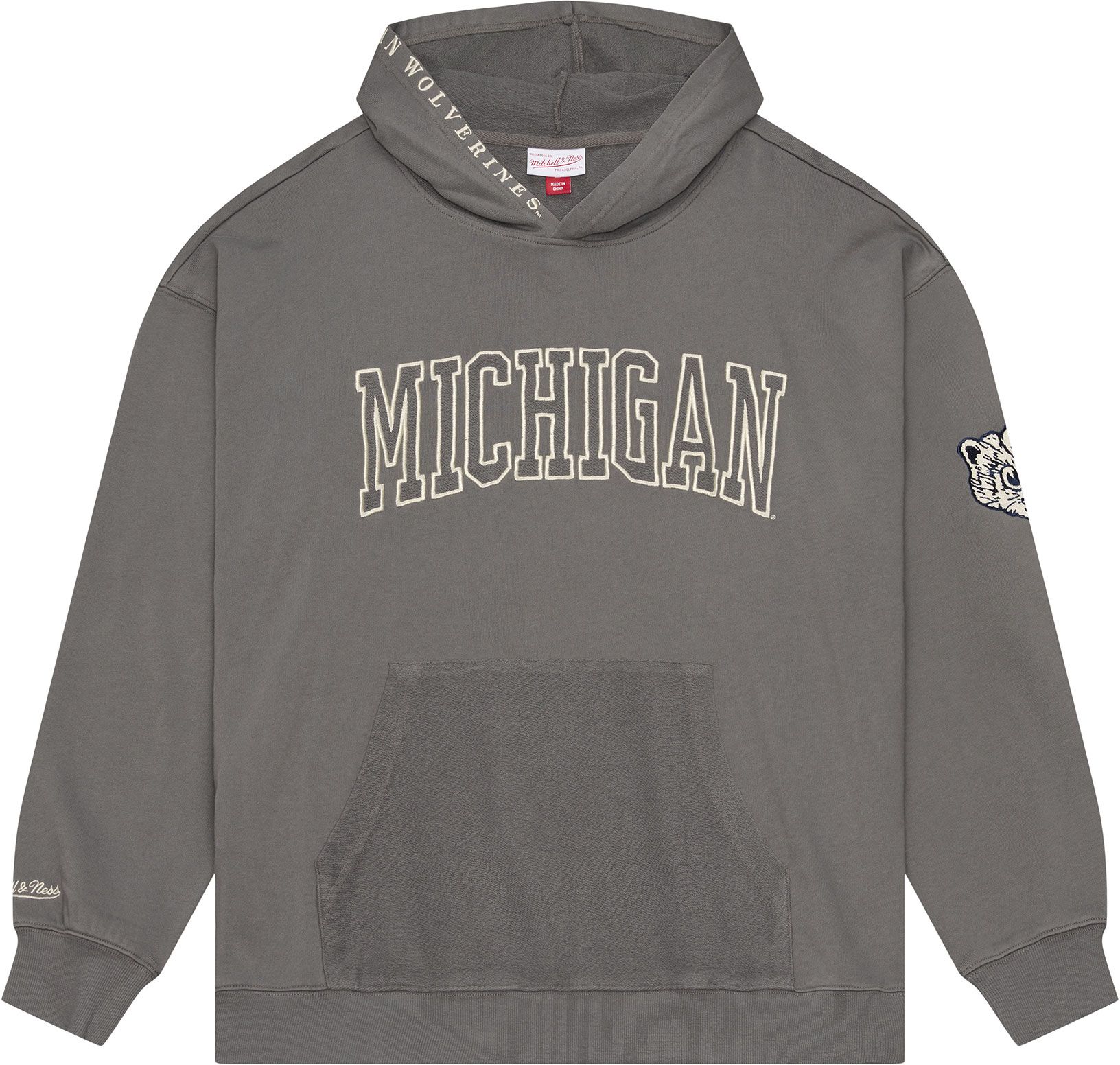 Mitchell &amp; Ness Men's Michigan Wolverines Dark Grey Heritage Hues Hoodie