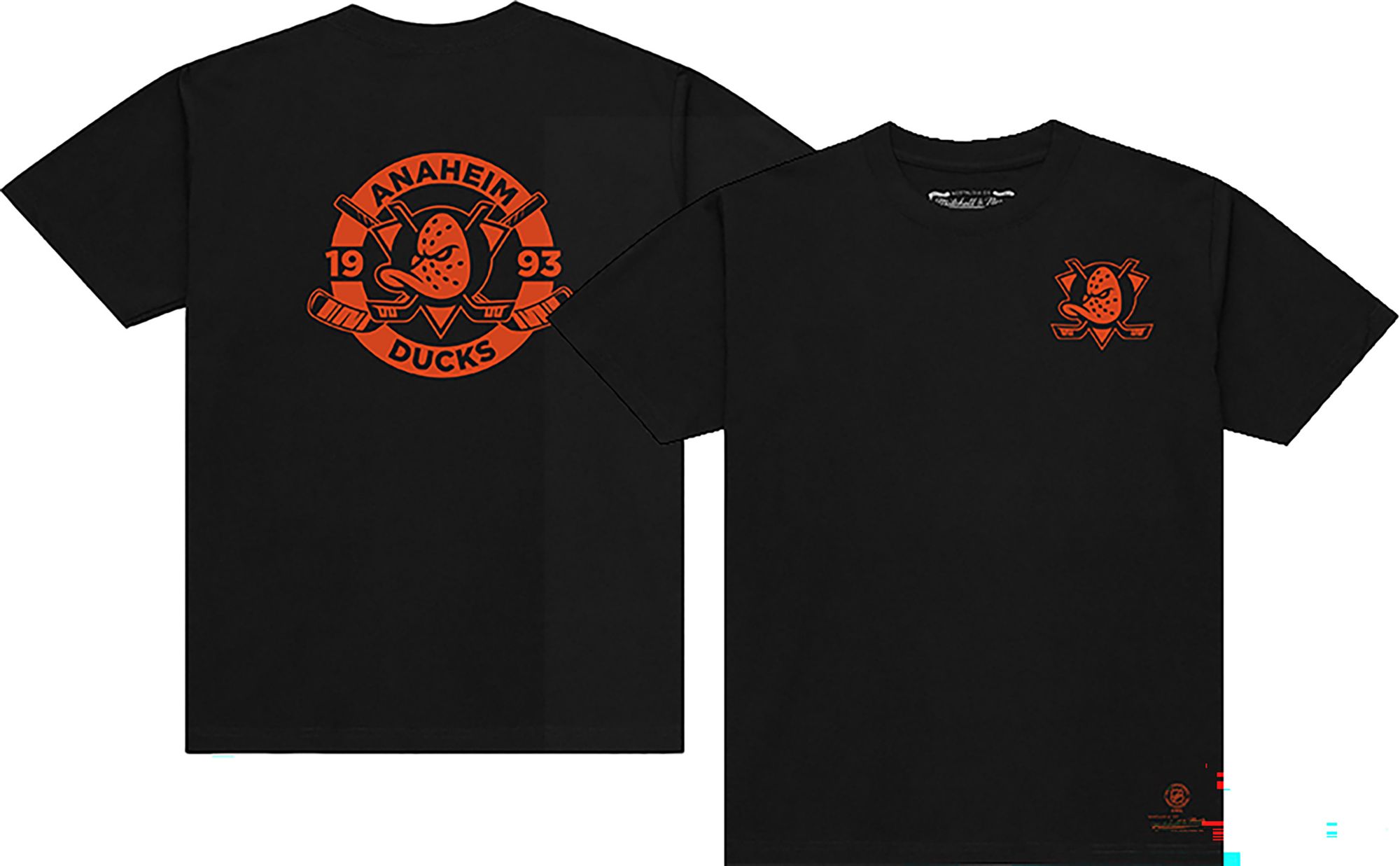 Mitchell & Ness Men's Anaheim Ducks Black Penalty T-Shirt