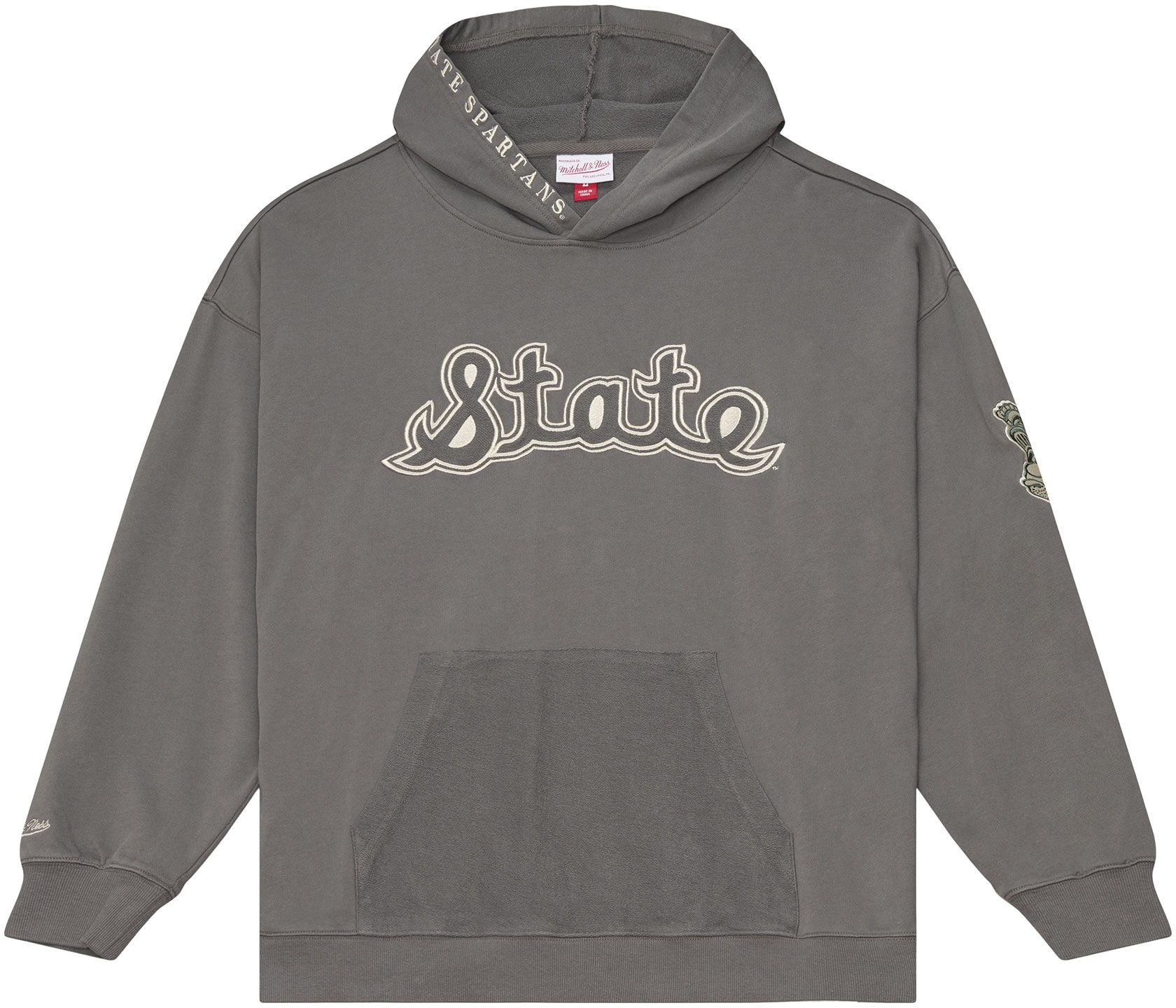 Mitchell &amp; Ness Men's Michigan State Spartans Dark Grey Heritage Hues Hoodie