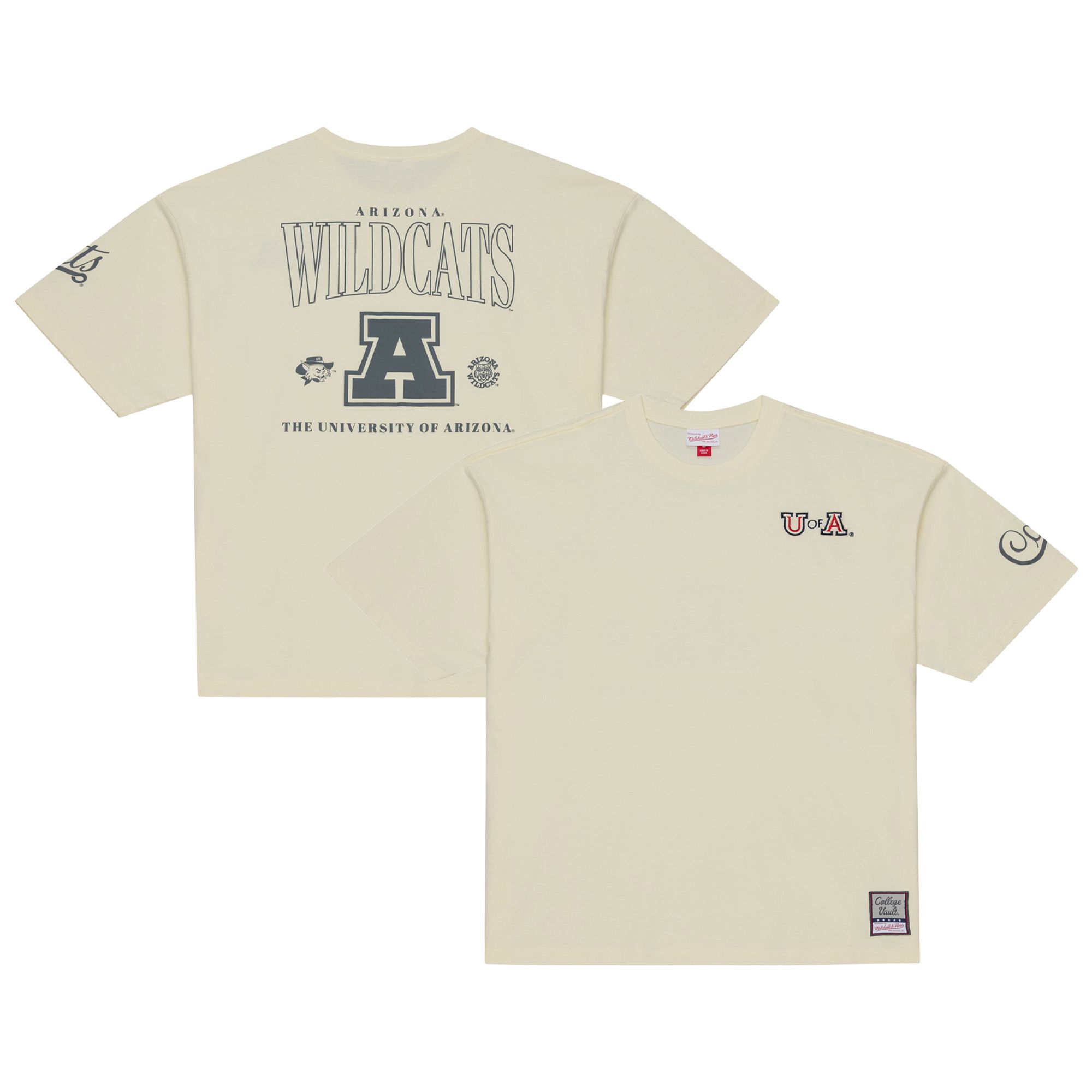 Mitchell &amp; Ness Men's Arizona Wildcats Vintage White Heritage Hues T-Shirt