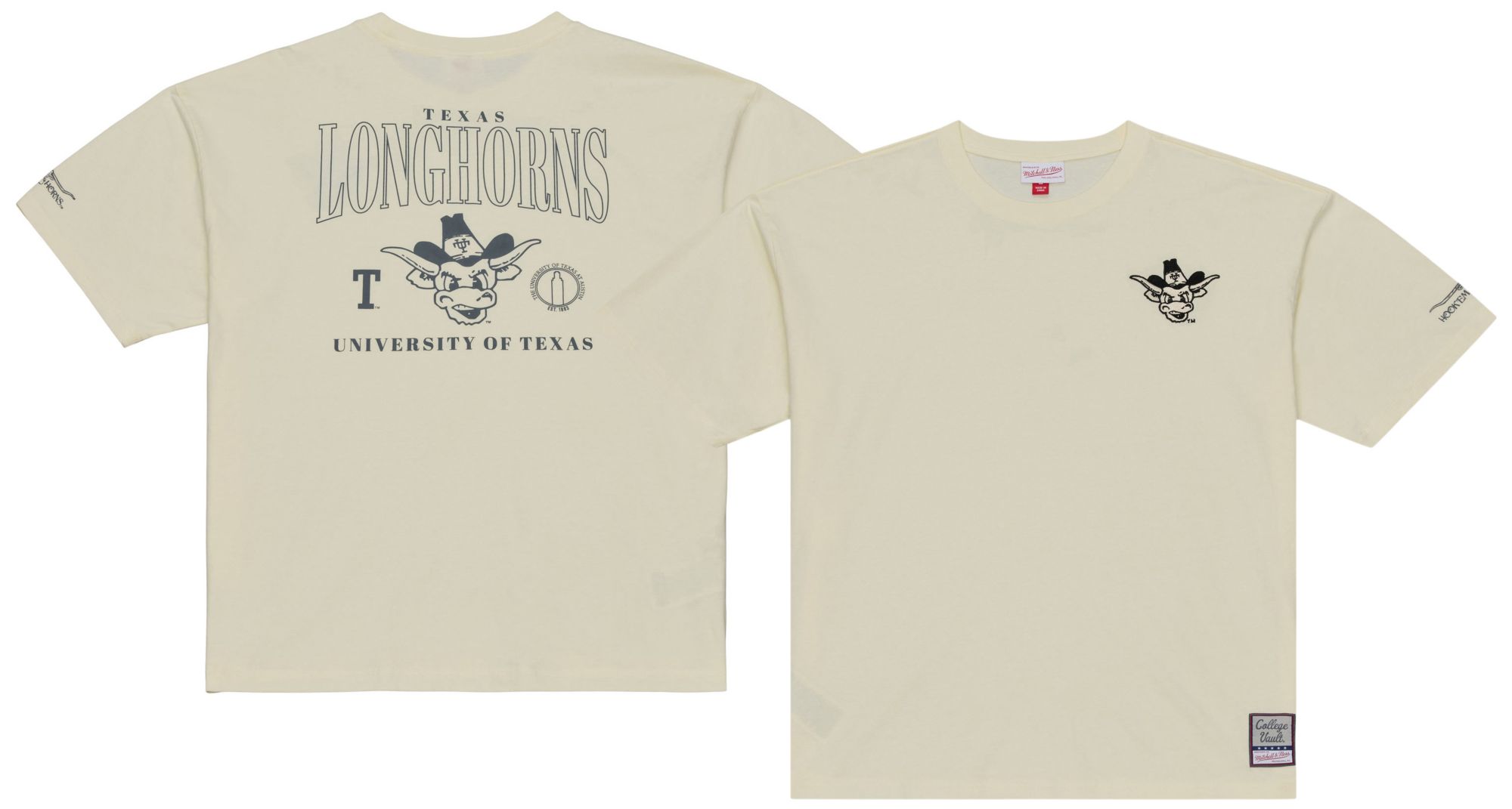 Mitchell &amp; Ness Men's Texas Longhorns Vintage White Heritage Hues T-Shirt