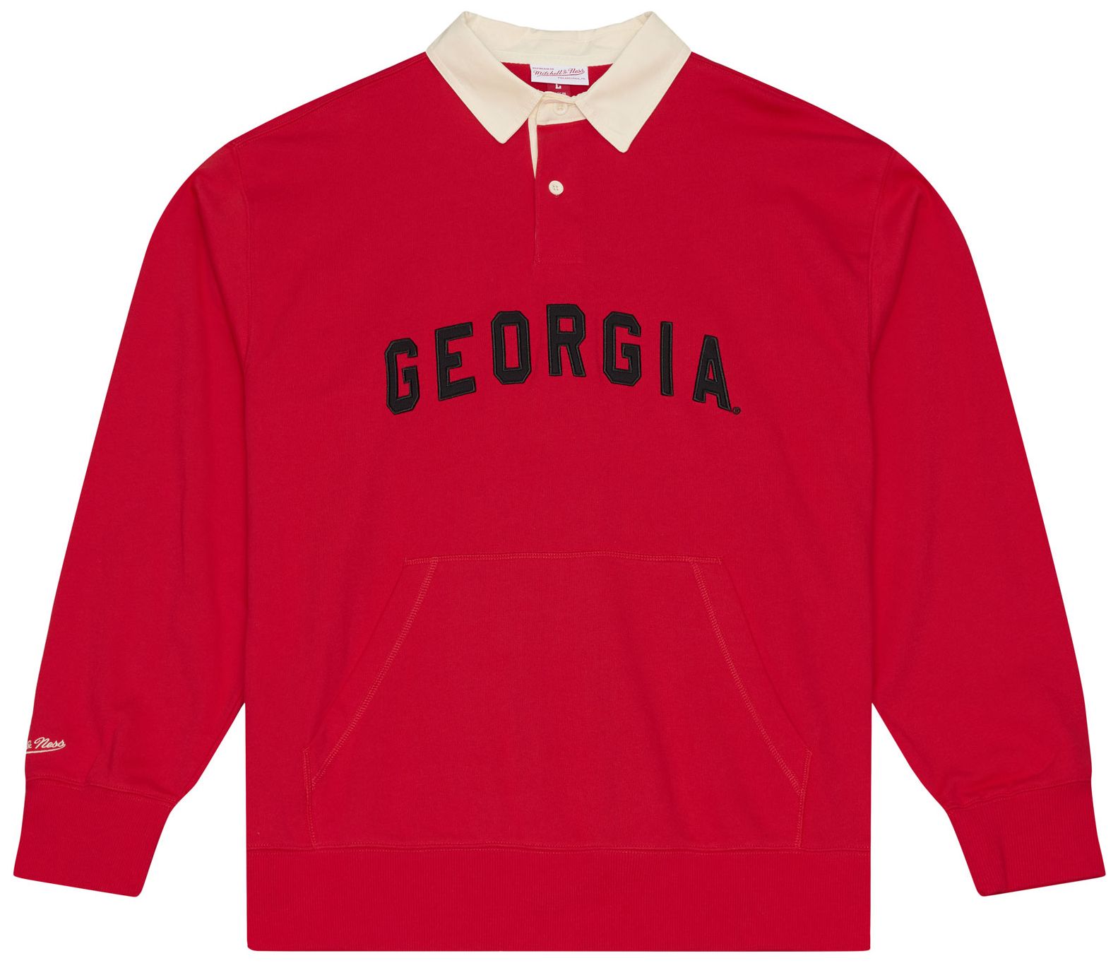 Mitchell &amp; Ness Men's Georgia Bulldogs Retro Long Sleeve Polo