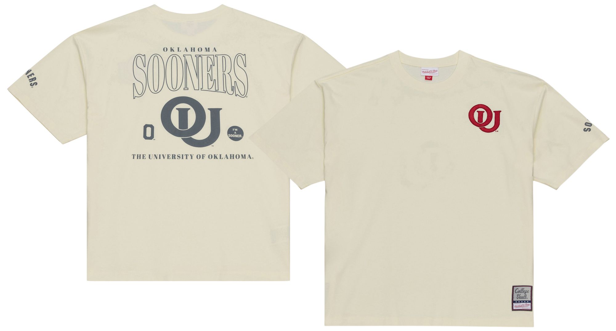 Mitchell &amp; Ness Men's Oklahoma Sooners Vintage White Heritage Hues T-Shirt