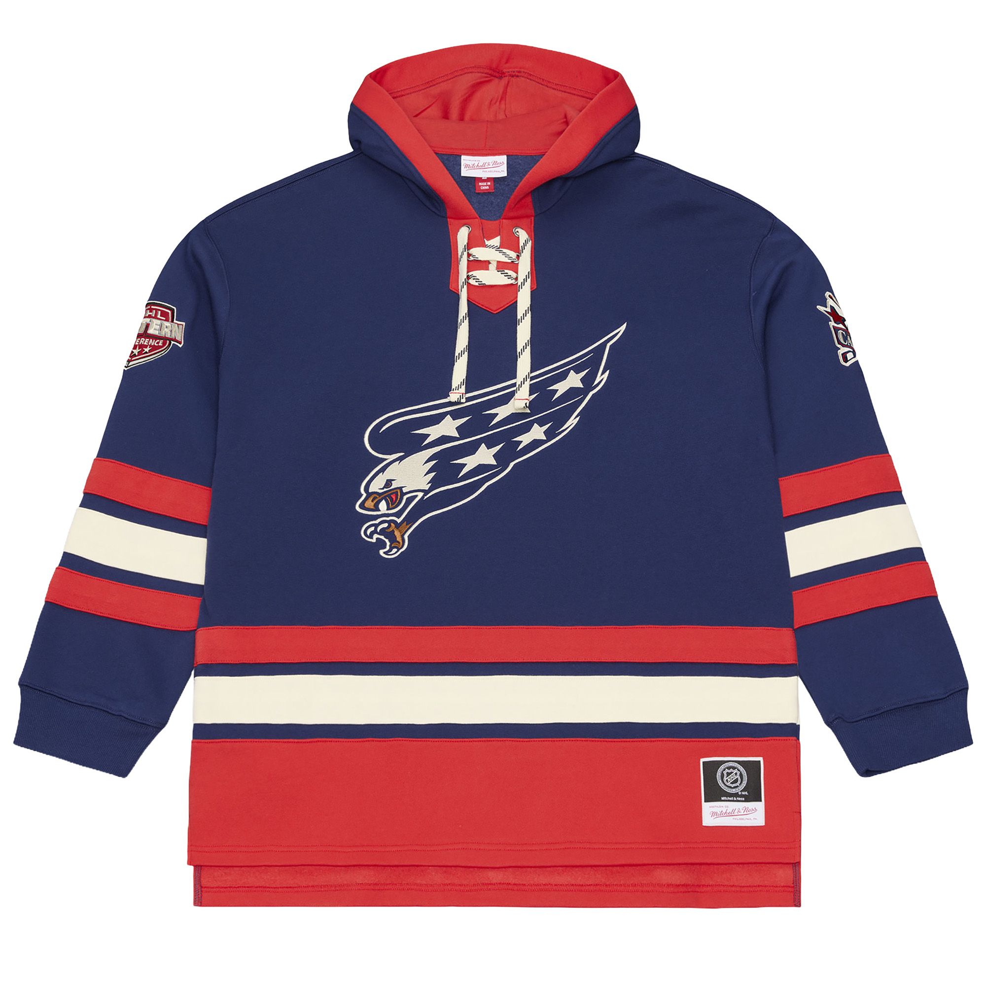 Mitchell &amp; Ness Men's Washington Capitals Lace Up Hoodie