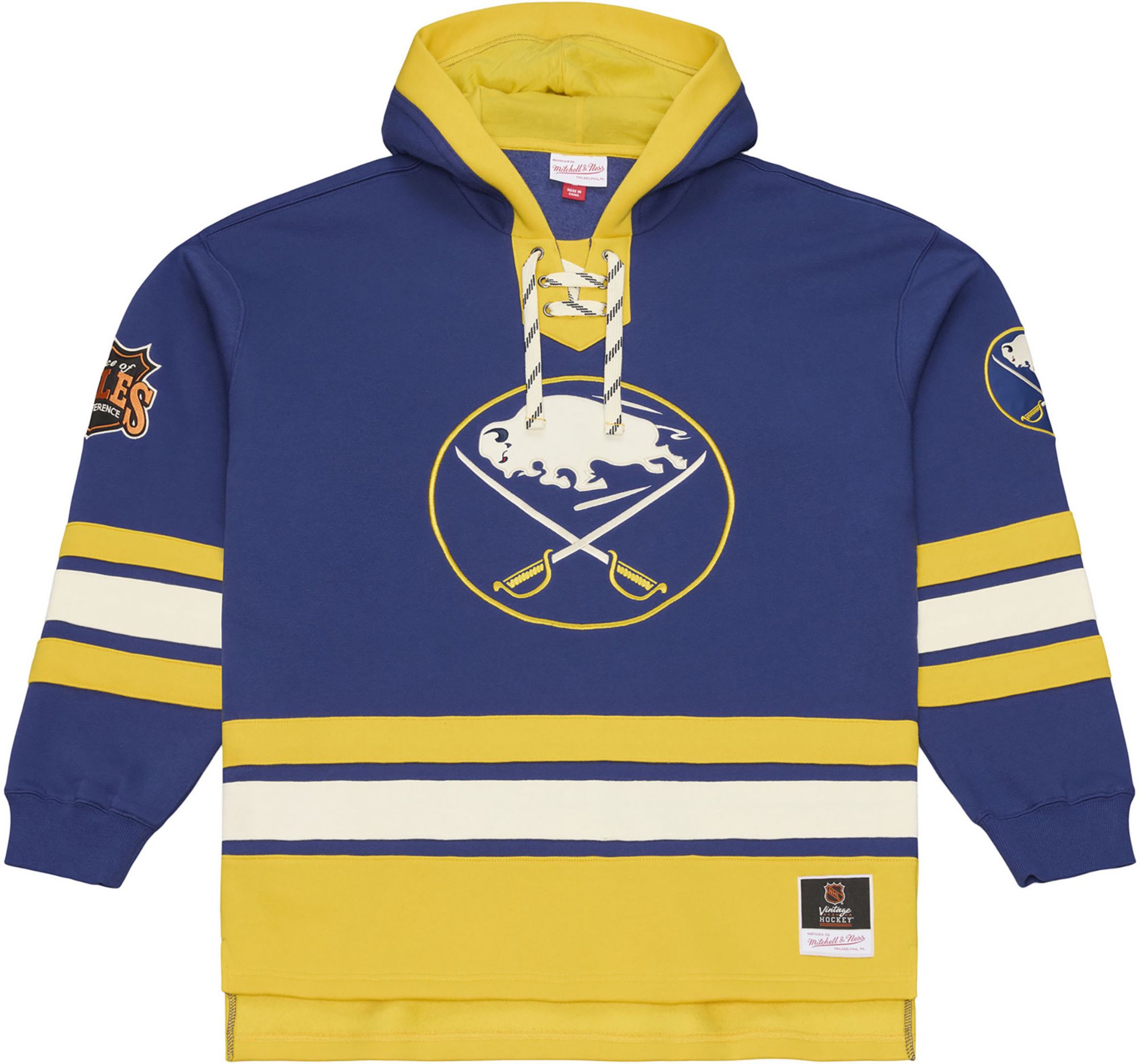 Mitchell &amp; Ness Men's Buffalo Sabres Lace Up Hoodie