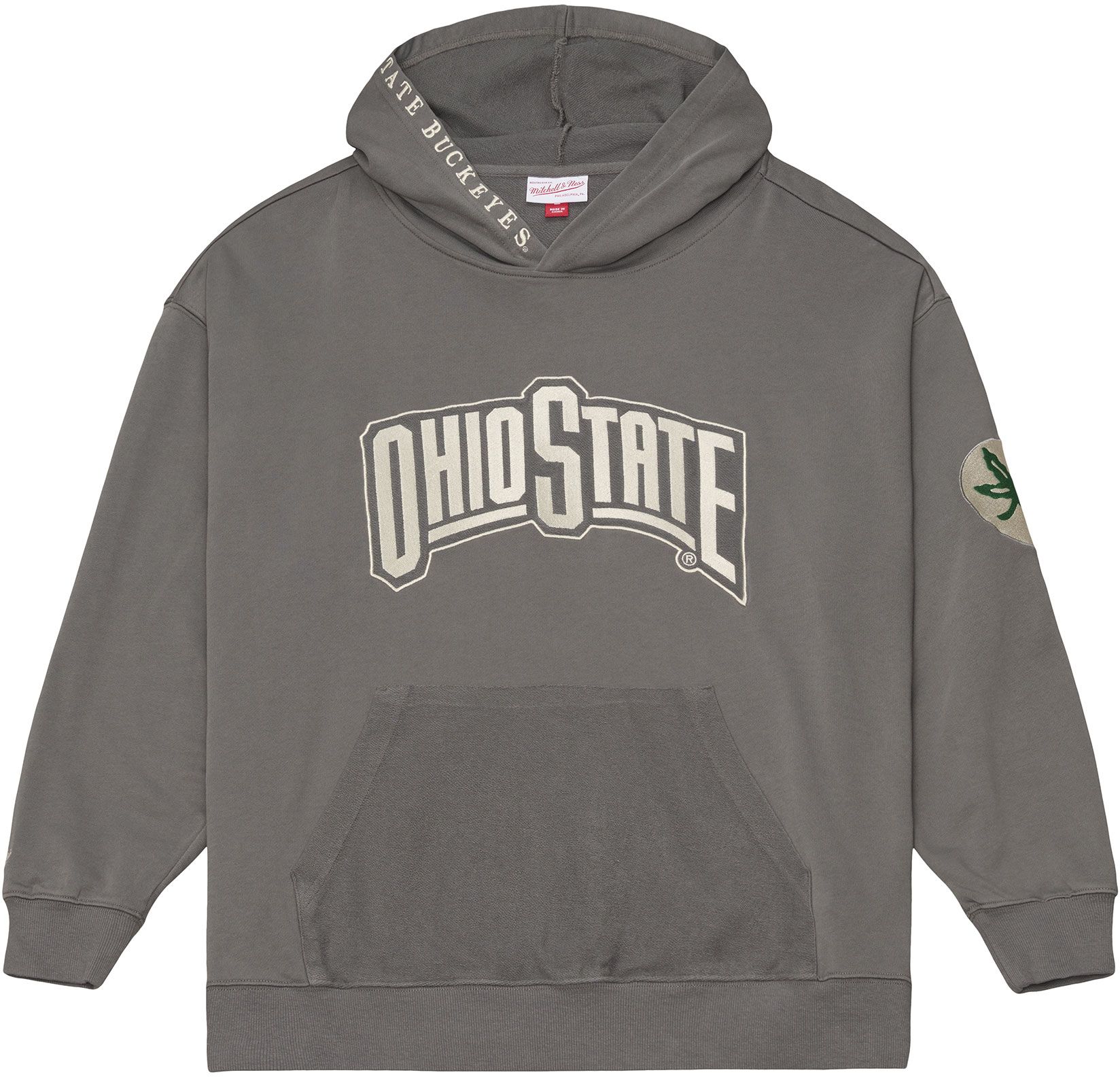 Mitchell &amp; Ness Men's Ohio State Buckeyes Dark Grey Heritage Hues Hoodie