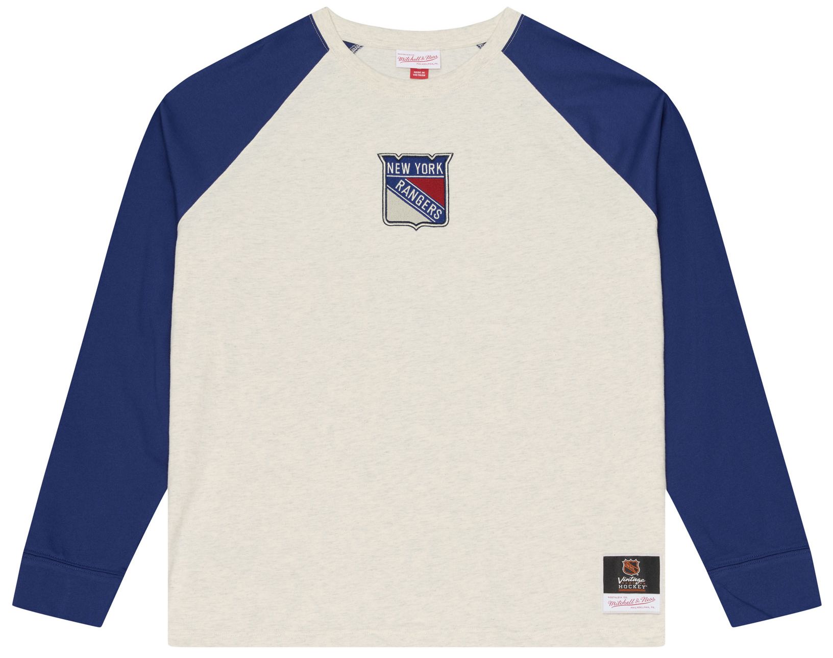 Mitchell &amp; Ness Men's New York Rangers Retro Roots Long Sleeve Shirt
