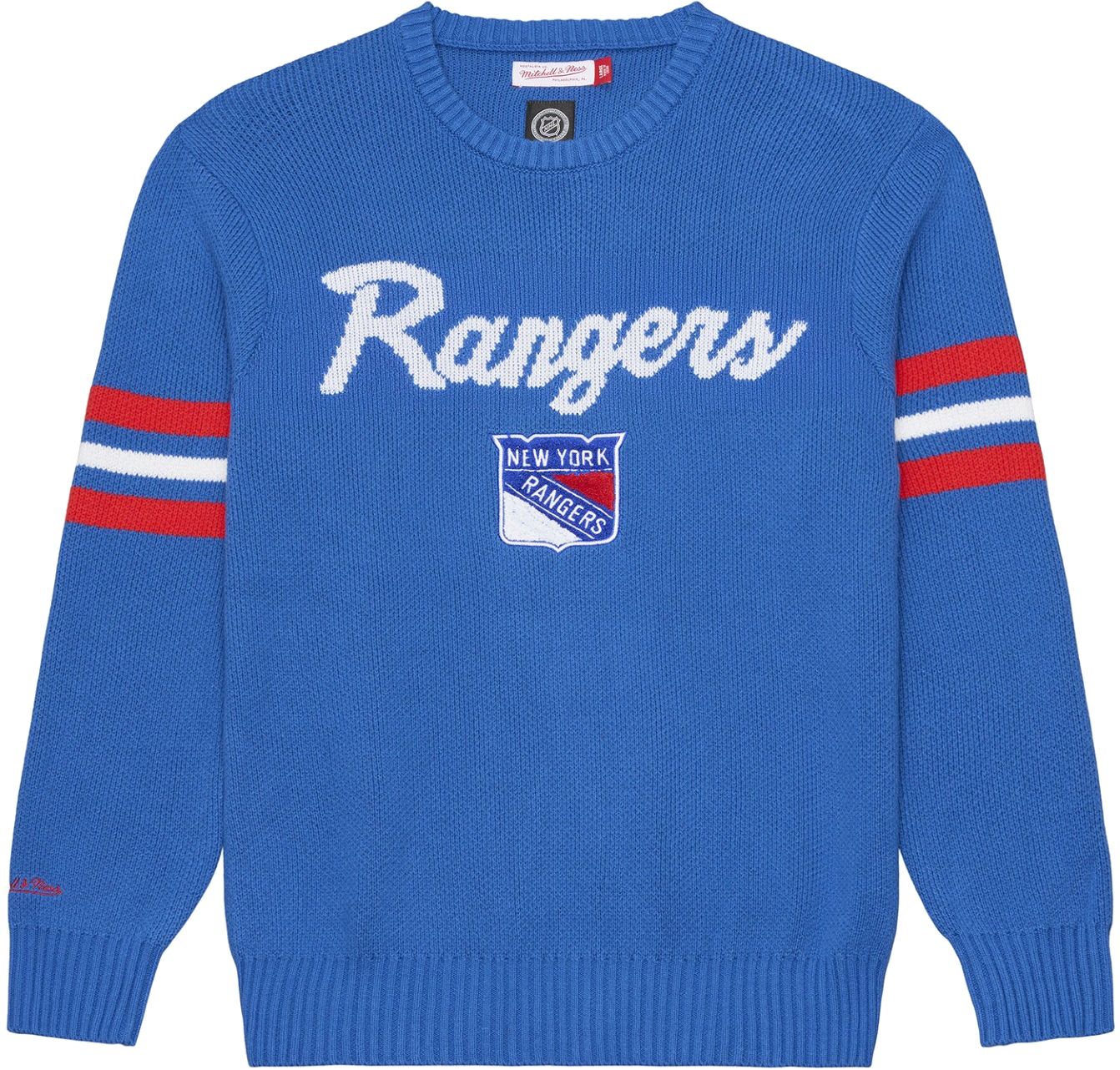 Mitchell &amp; Ness Men's New York Rangers Head Coach Royal Sweater