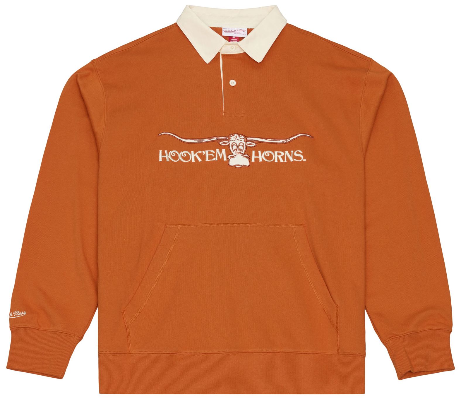 Mitchell &amp; Ness Men's Texas Longhorns Retro Long Sleeve Polo