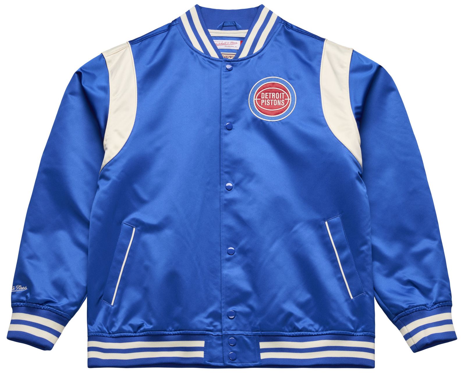 Mitchell &amp; Ness Men's Detroit Pistons Retro Roots Satin Jacket