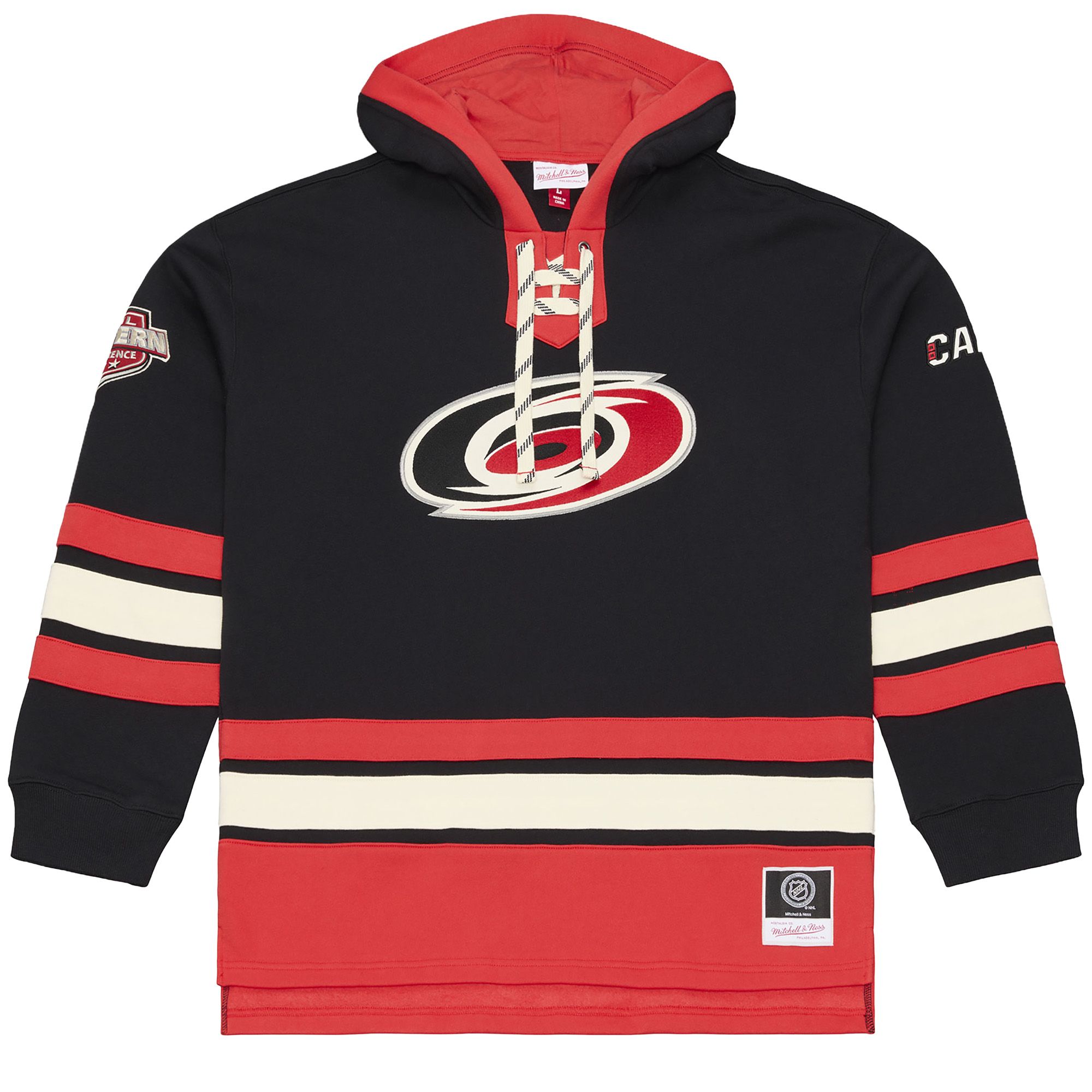 Mitchell &amp; Ness Men's Carolina Hurricanes Lace Up Hoodie