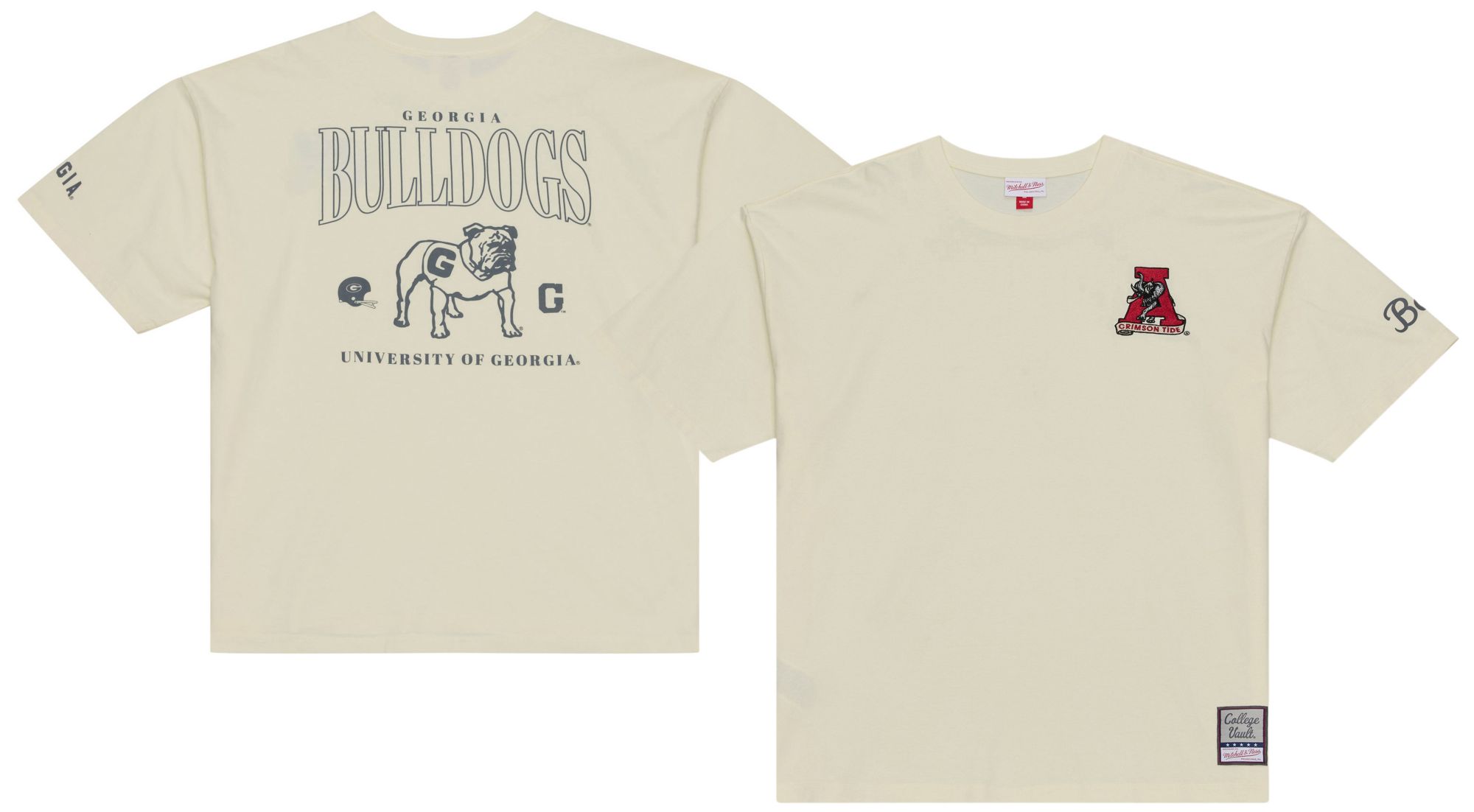 Mitchell &amp; Ness Men's Georgia Bulldogs Vintage White Heritage Hues T-Shirt