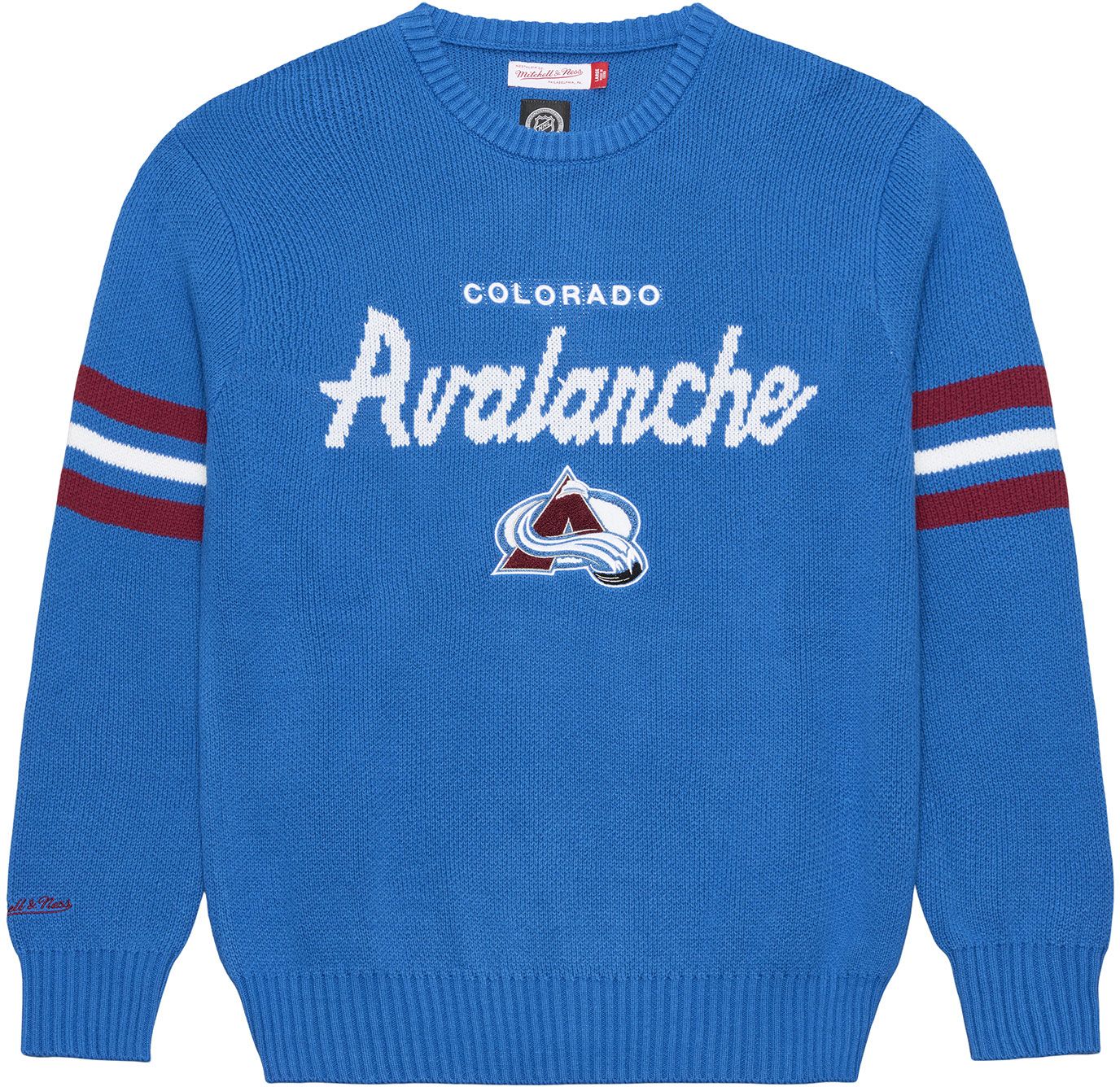 Mitchell &amp; Ness Men's Colorado Avalanch Head Coach Detroit Blue Sweater