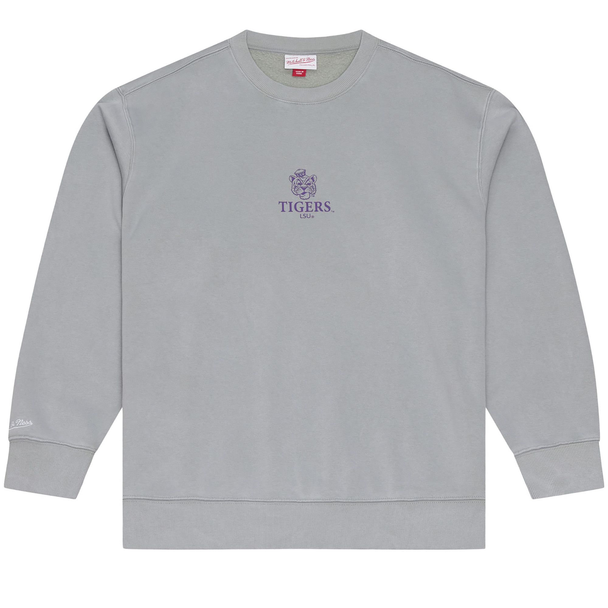 Mitchell &amp; Ness Men's LSU Tigers Grey Essential Crewneck Sweatshirt