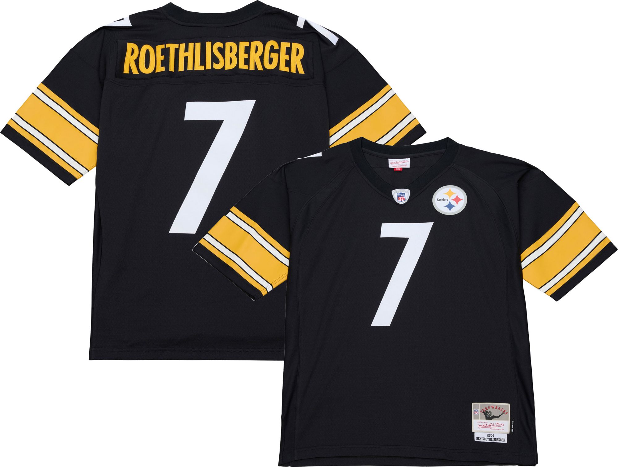 Mitchell & Ness Men's Pittsburgh Steelers Ben Roethlisberger #7 2004  Black Jersey