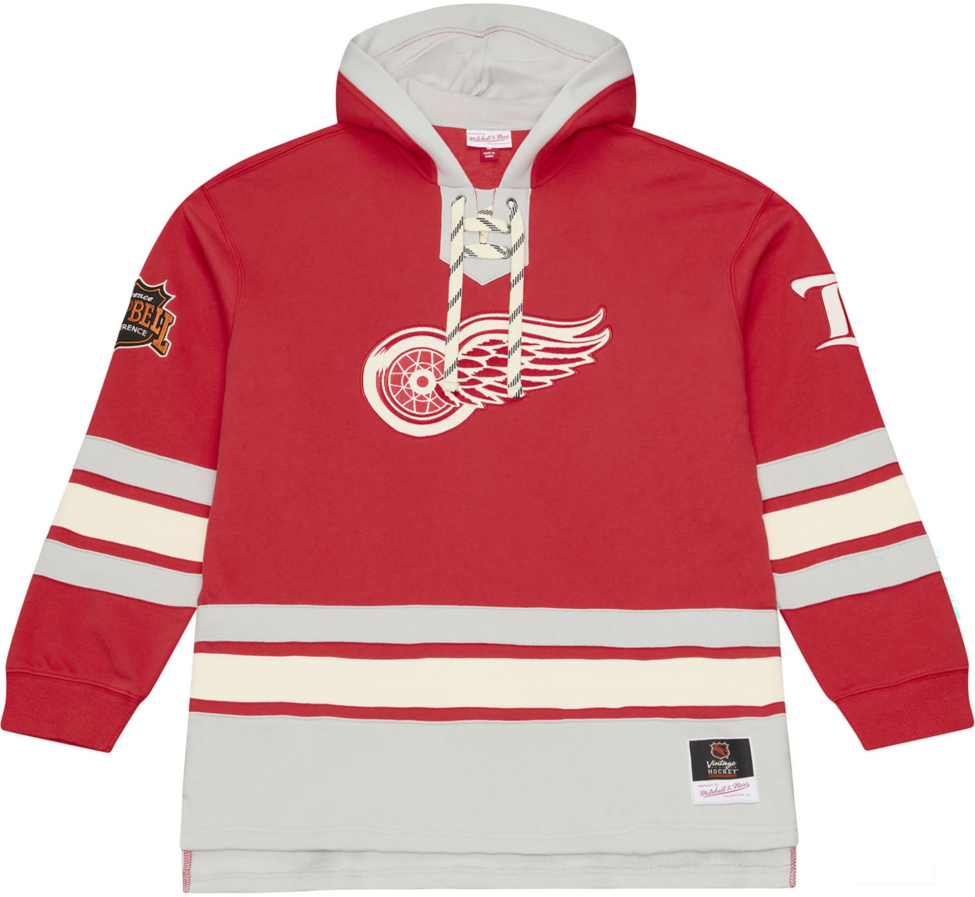 Mitchell &amp; Ness Men's Detroit Red Wings Lace Up Hoodie