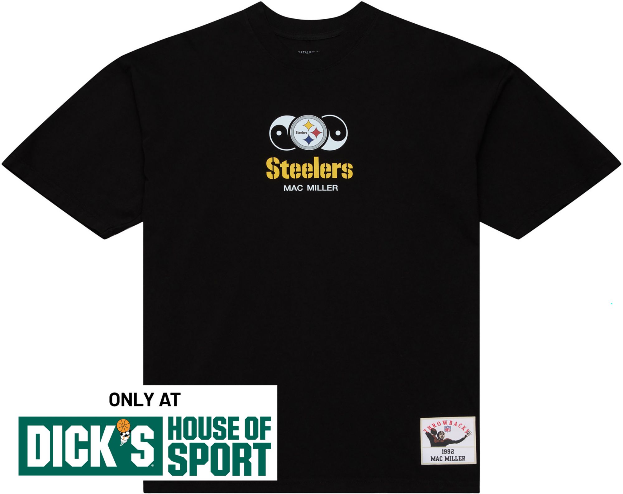 Mitchell & Ness Men's NFL Pittsburgh Steelers x Mac Miller Black Knuckles T-Shirt