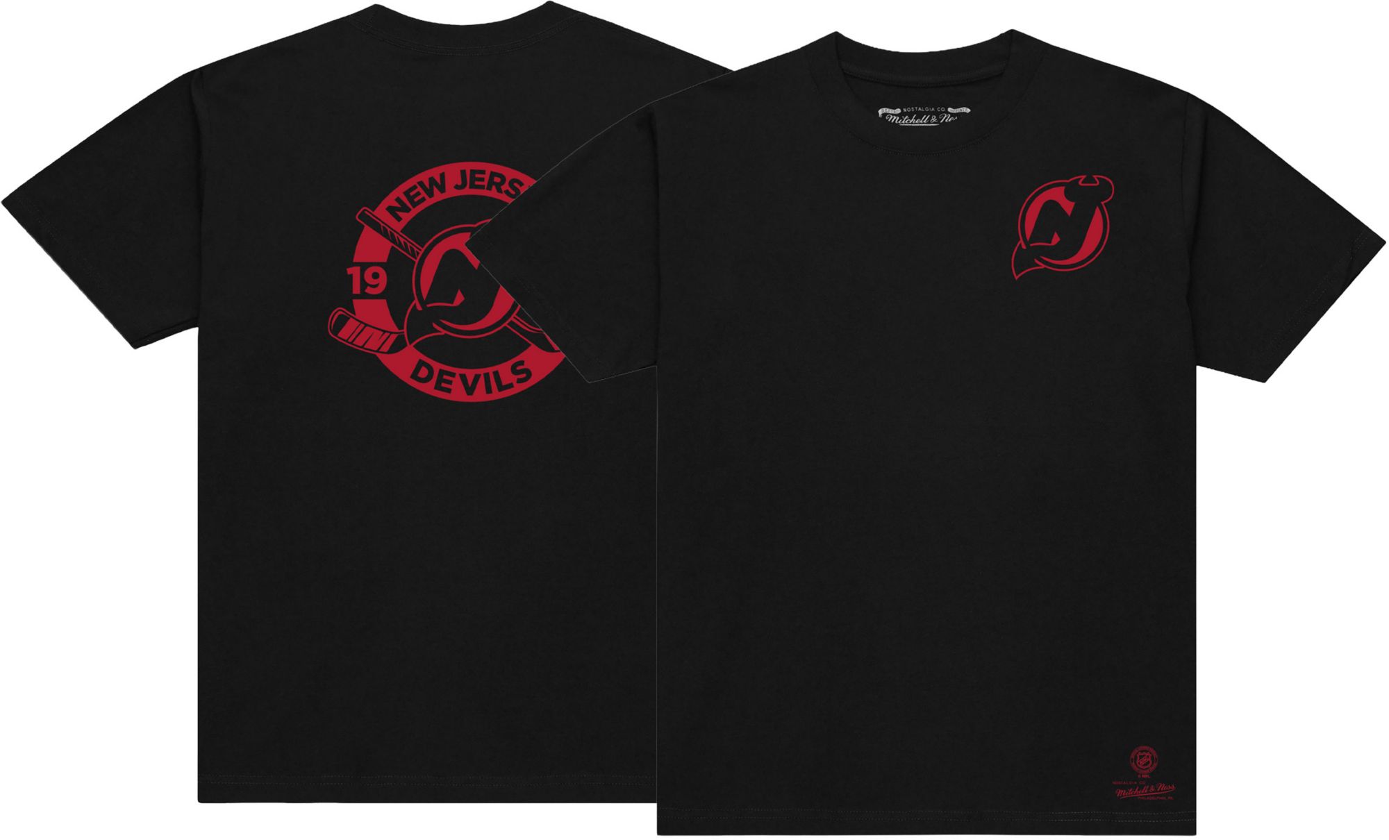 Mitchell & Ness Men's New Jersey Devils Black Penalty Box T-Shirt