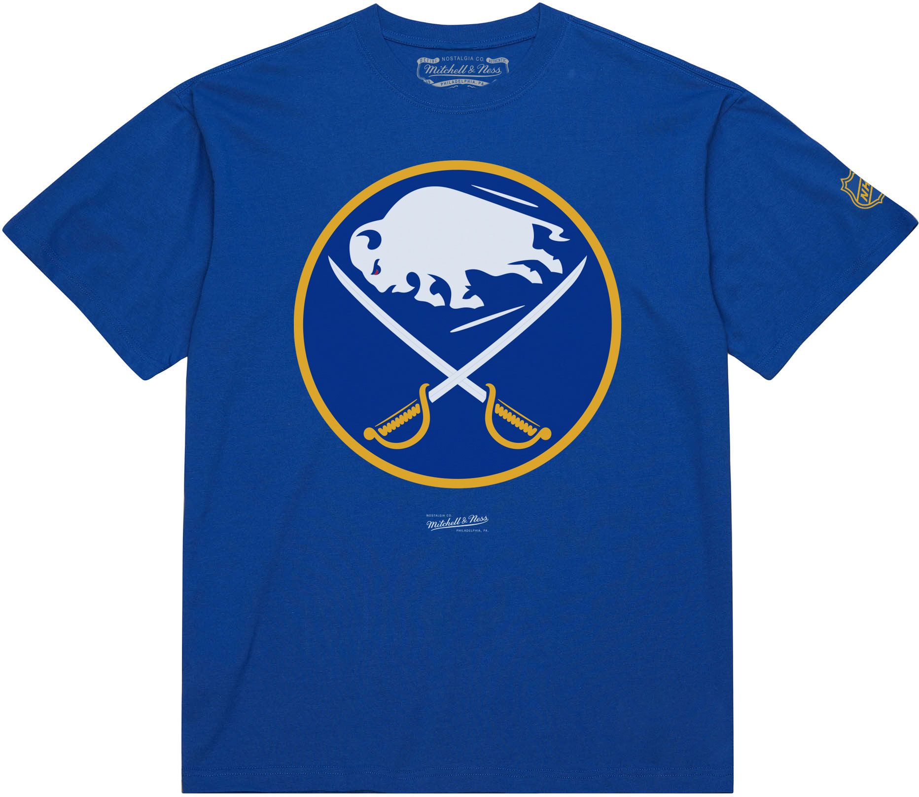 Mitchell & Ness Men's Buffalo Sabres Royal Logo T-Shirt