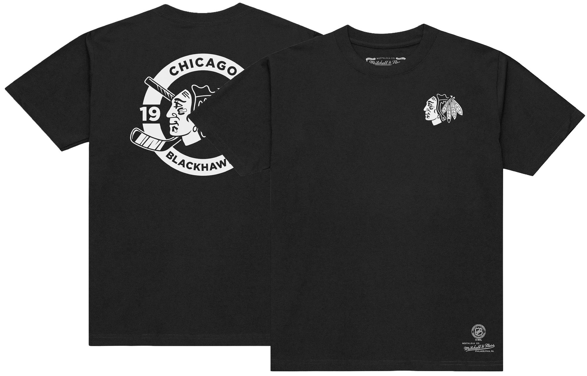 Mitchell & Ness Men's Chicago Blackhawks Black Penalty Box T-Shirt