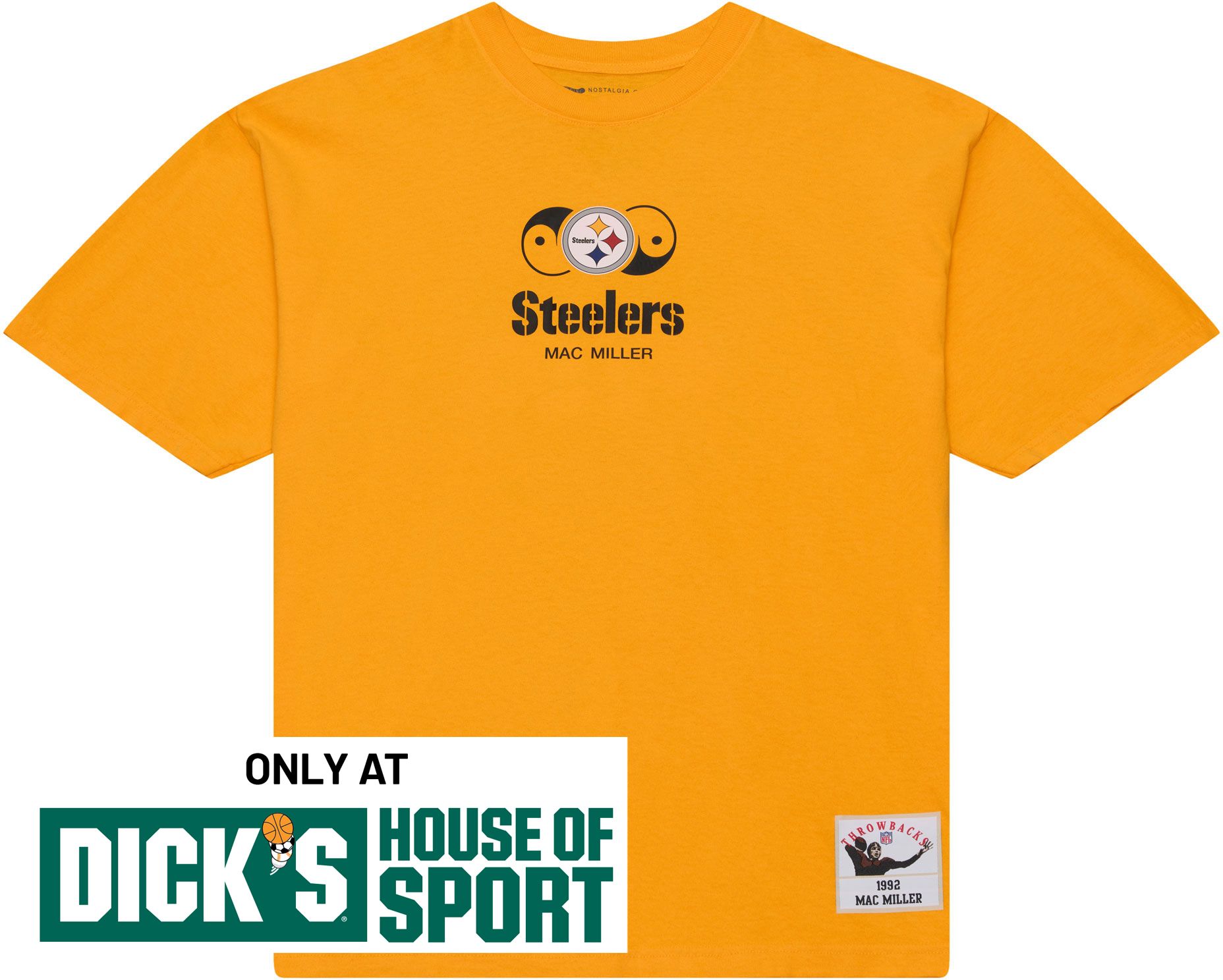 Mitchell & Ness Men's NFL Pittsburgh Steelers x Mac Miller Gold Knuckles T-Shirt