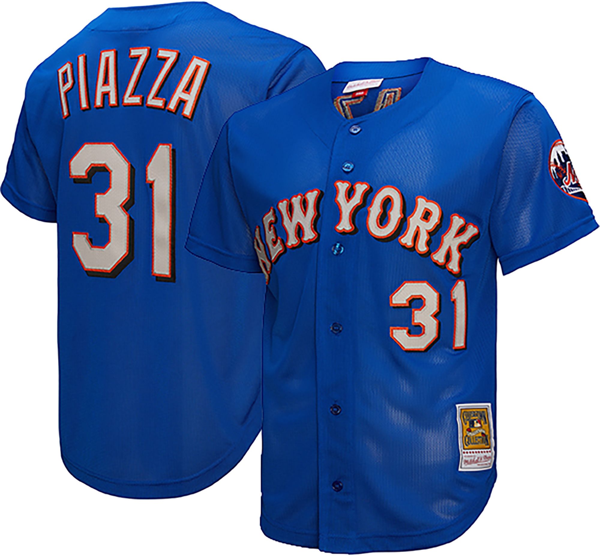Mitchell & Ness Men's Mike Piazza #31 Royal Cooperstown Alternate Mesh Batting Practice Jersey
